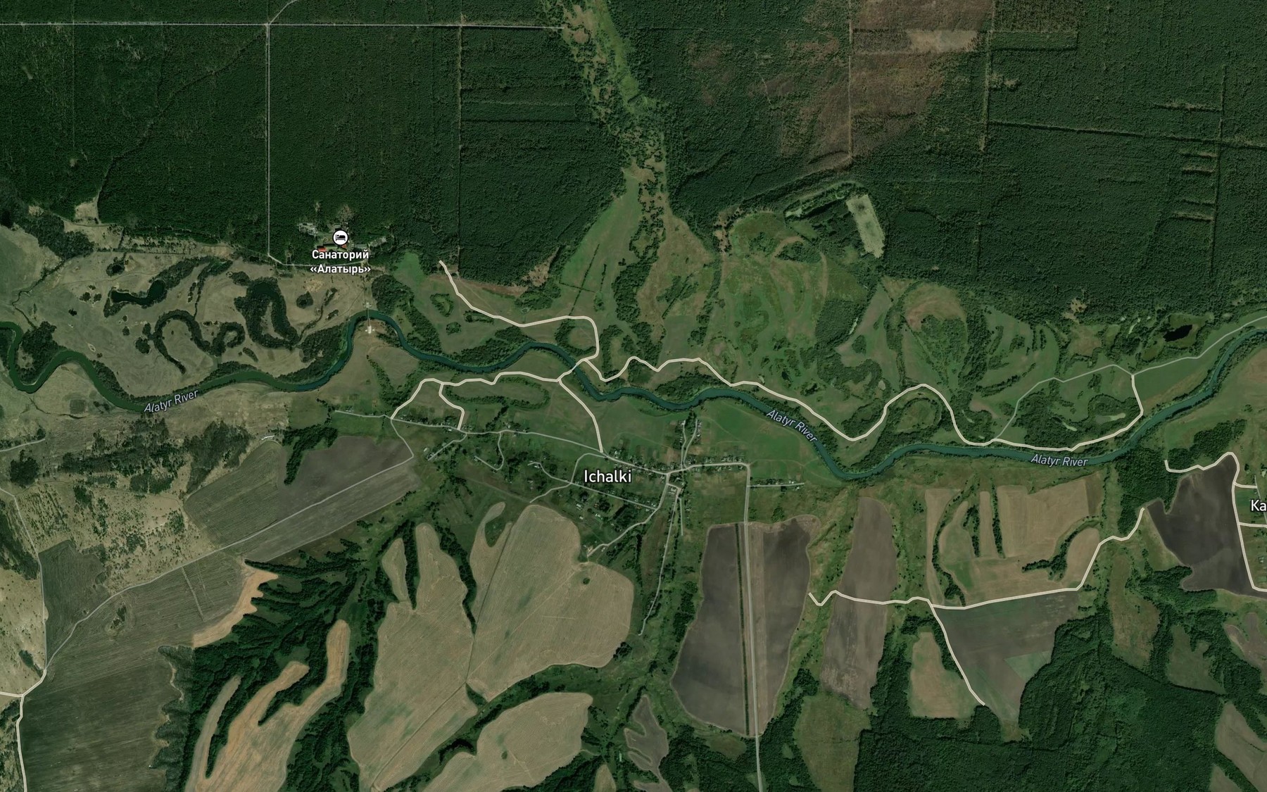 Satellite map of the Kalysha