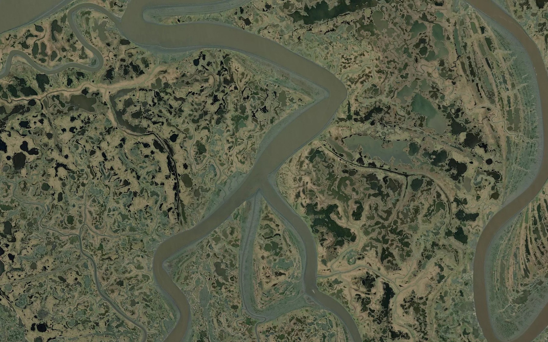 Satellite map of the Kwecharak River