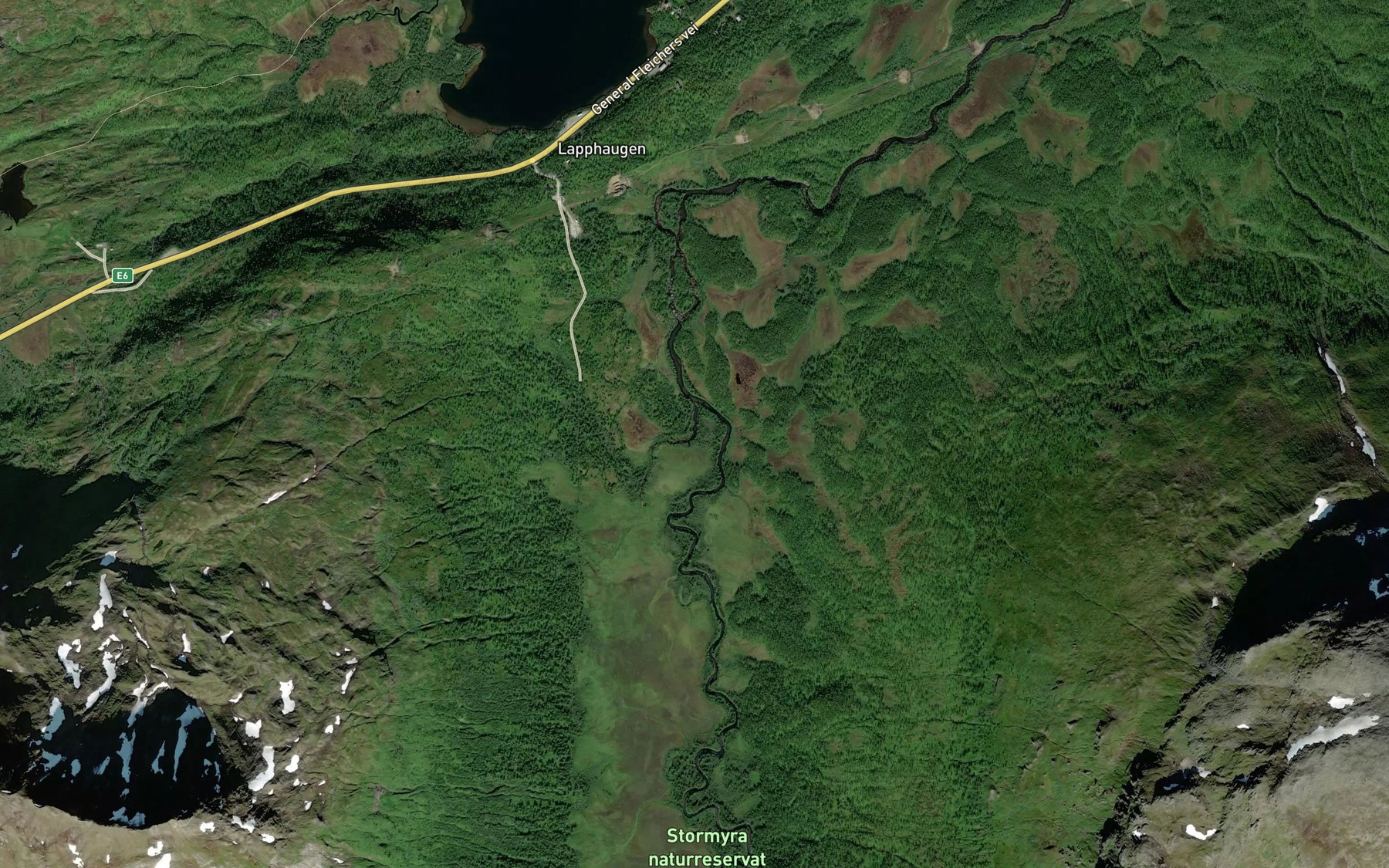 Satellite map of the Stormyrloken