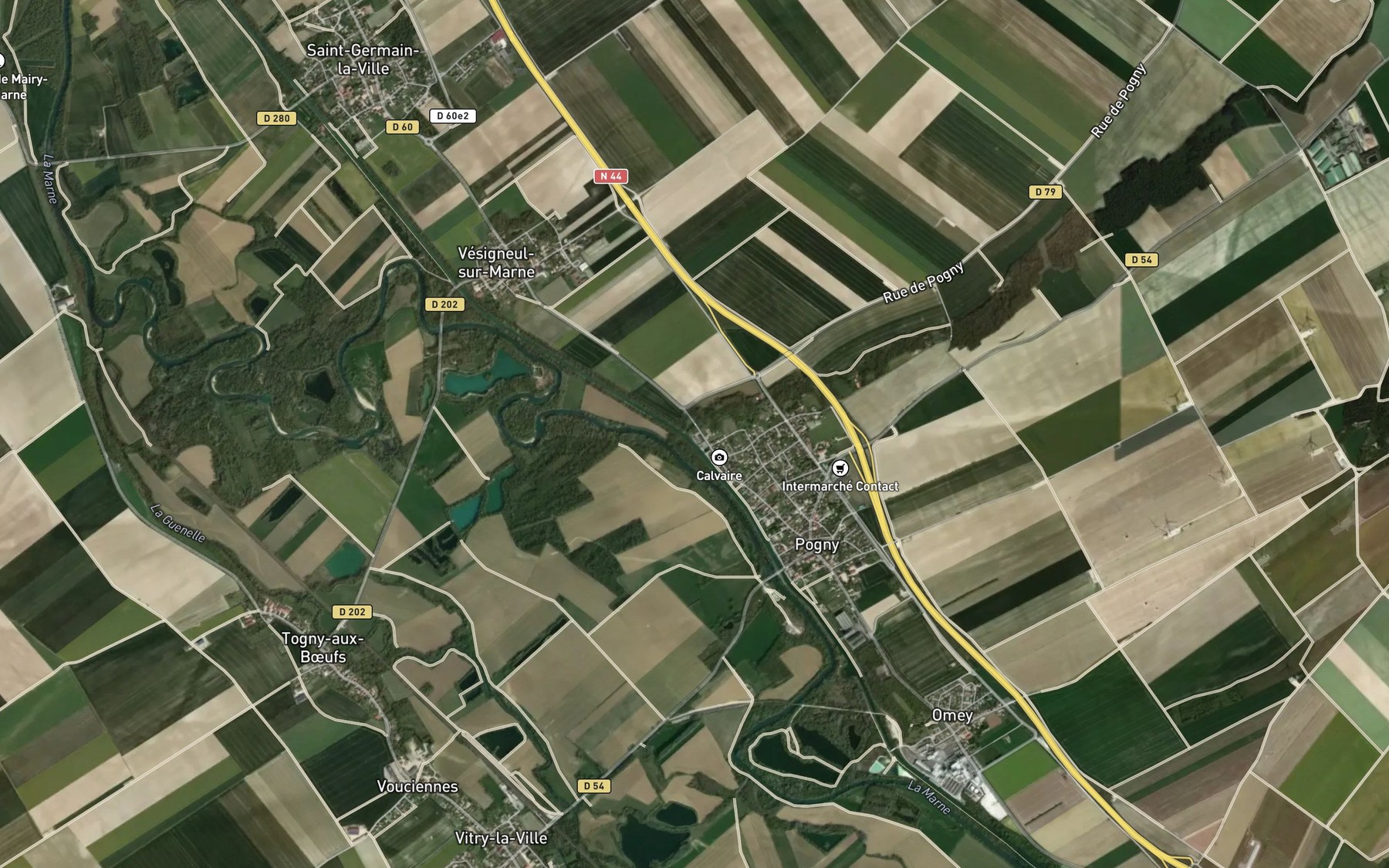 Satellite map of the Moivre