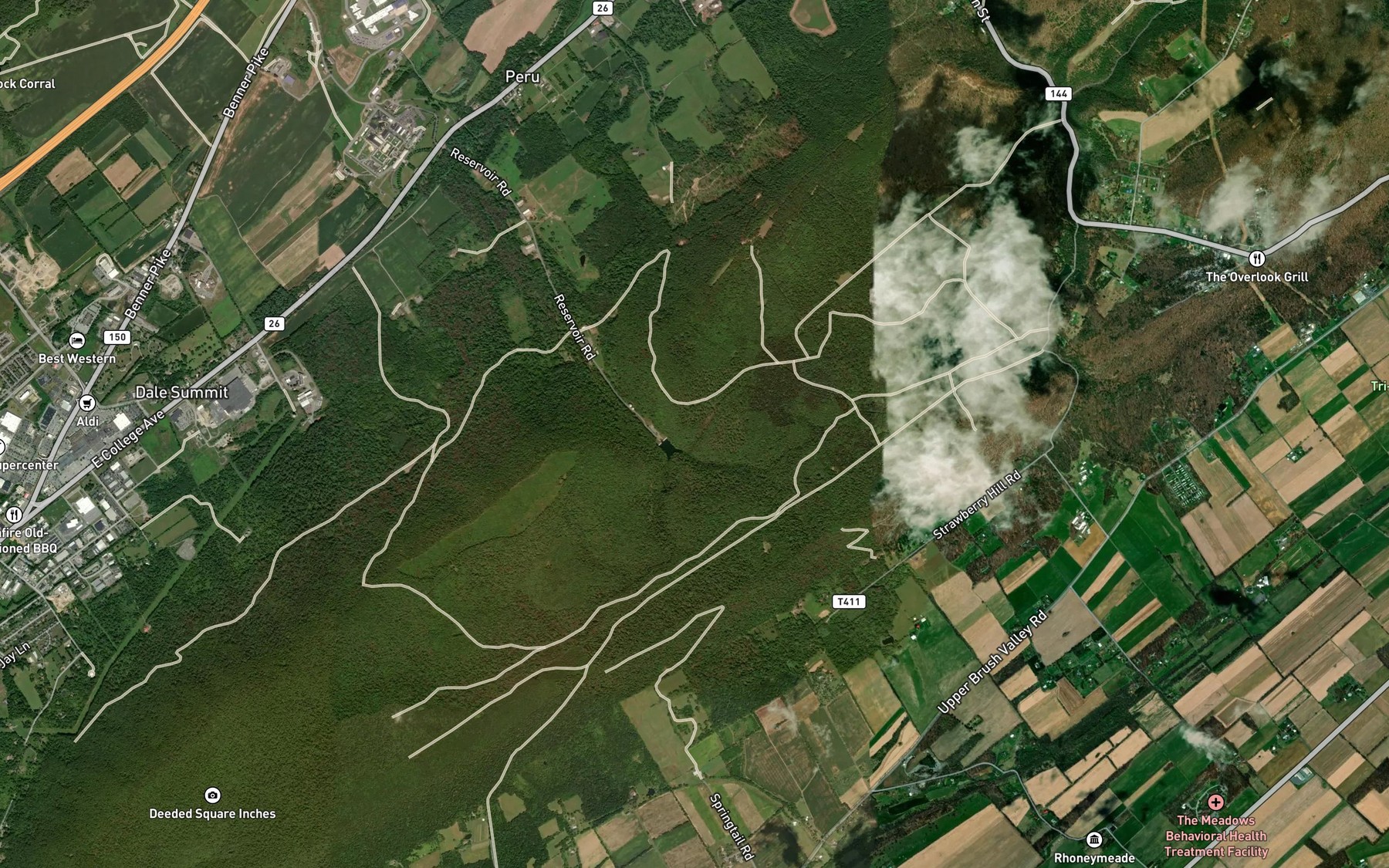 Satellite map of the Rockview Reservoir