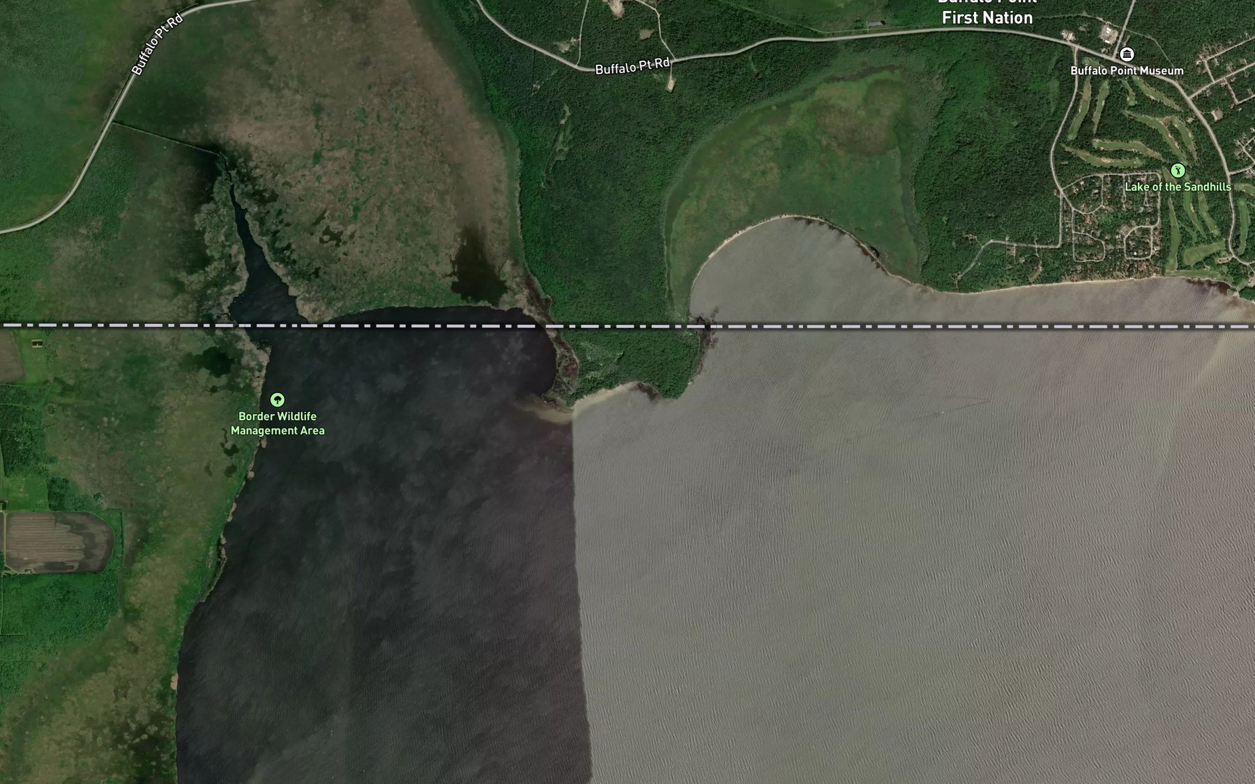 Satellite map of the Elm Point