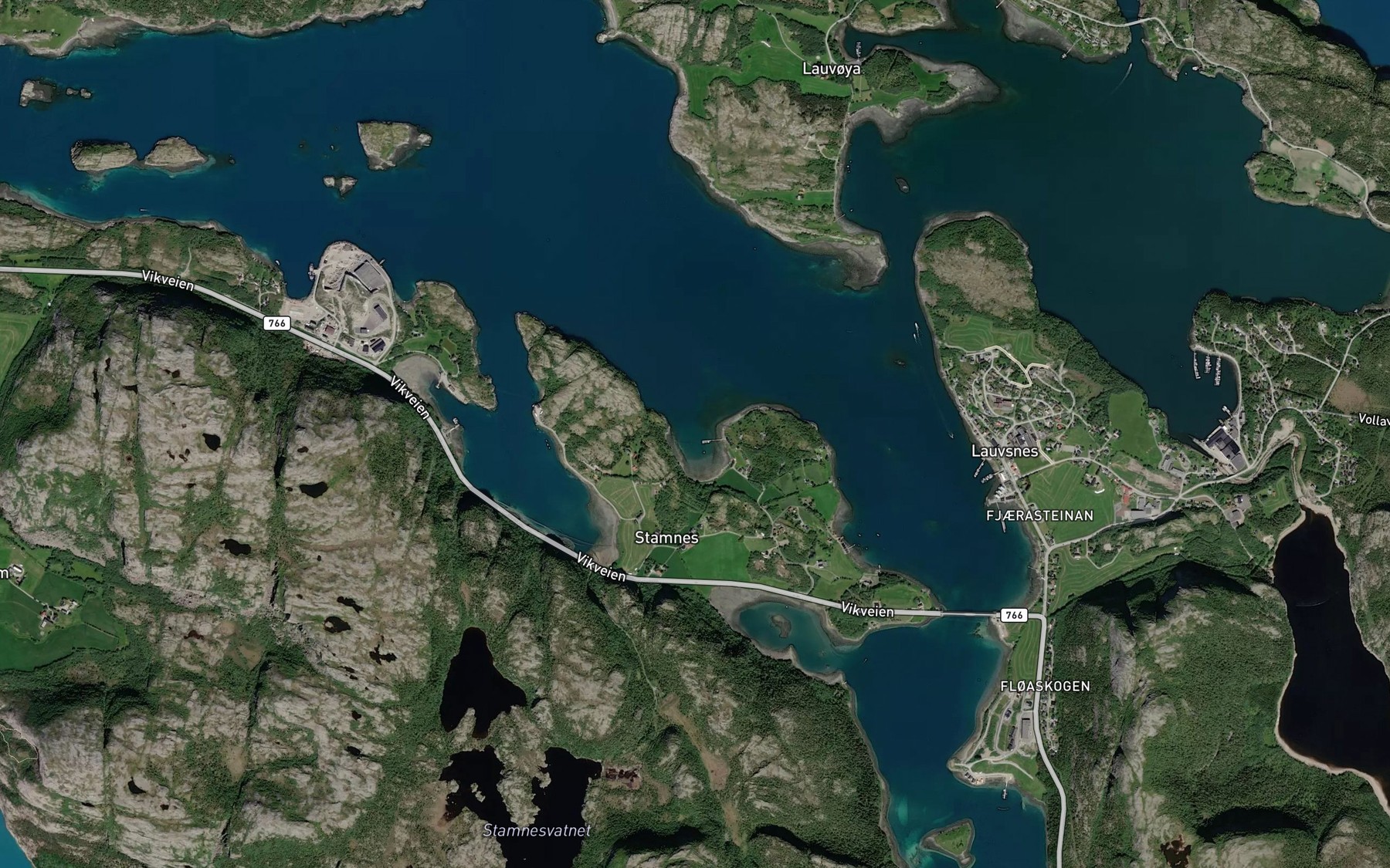 Satellite map of the Sjovika