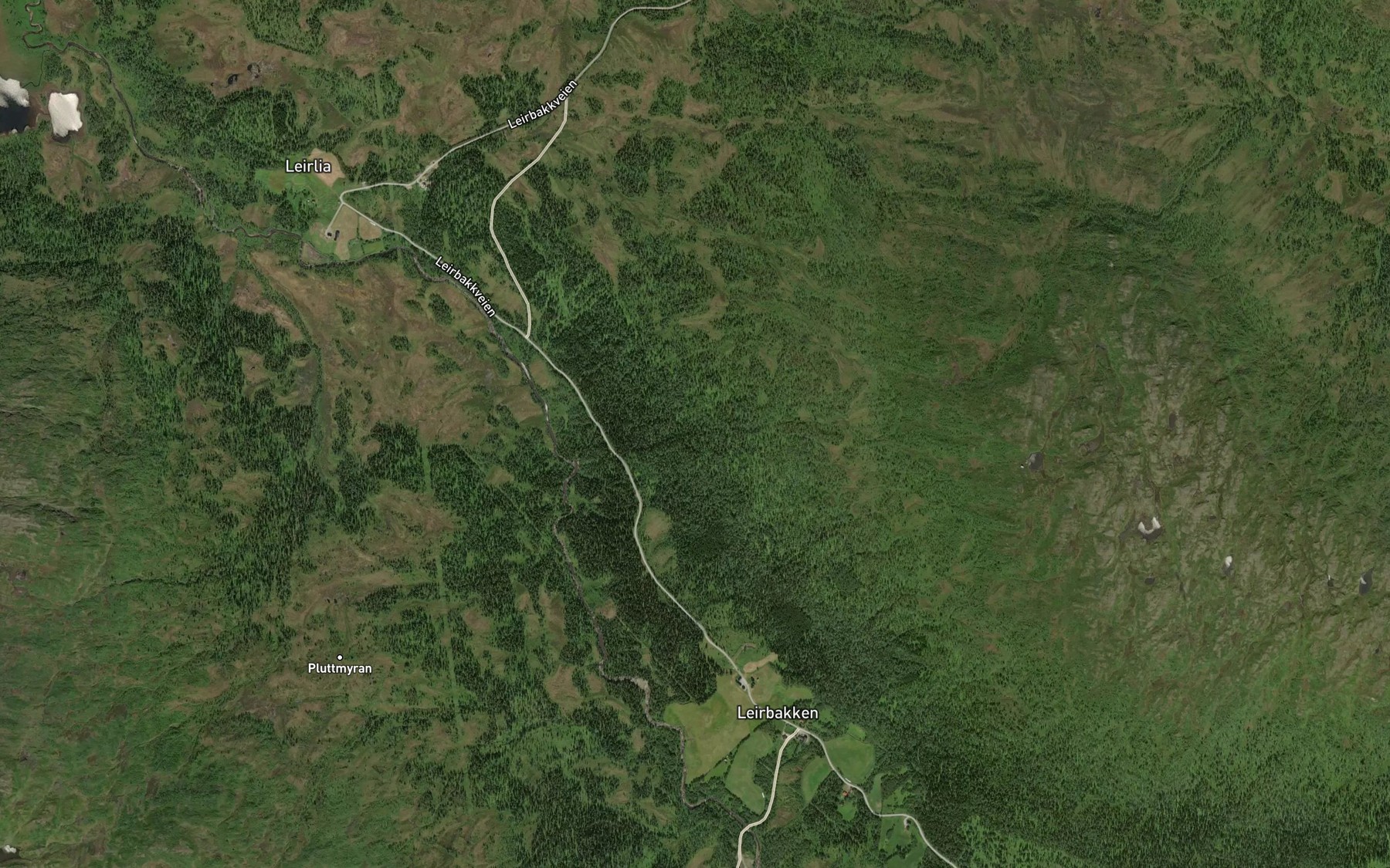 Satellite map of the Akrokbekken