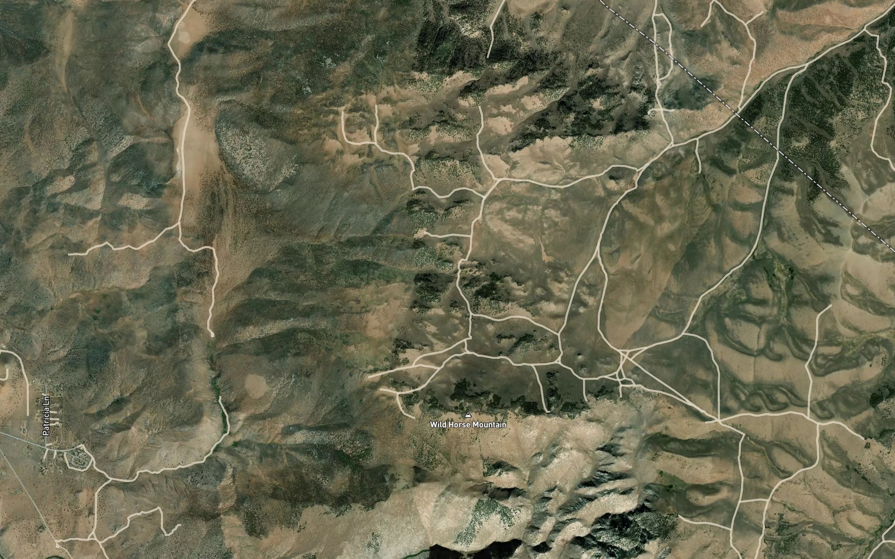 Satellite map of the Wild Horse Spring
