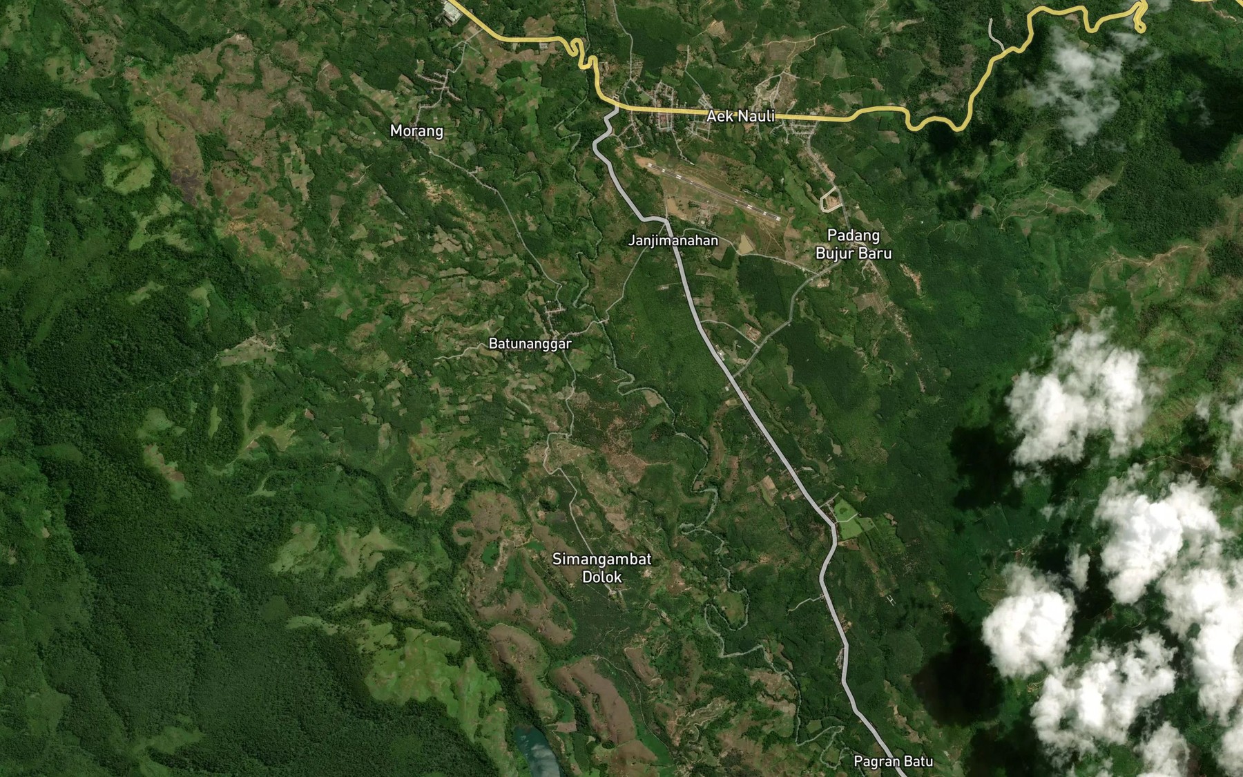 Satellite map of the Aek Morang