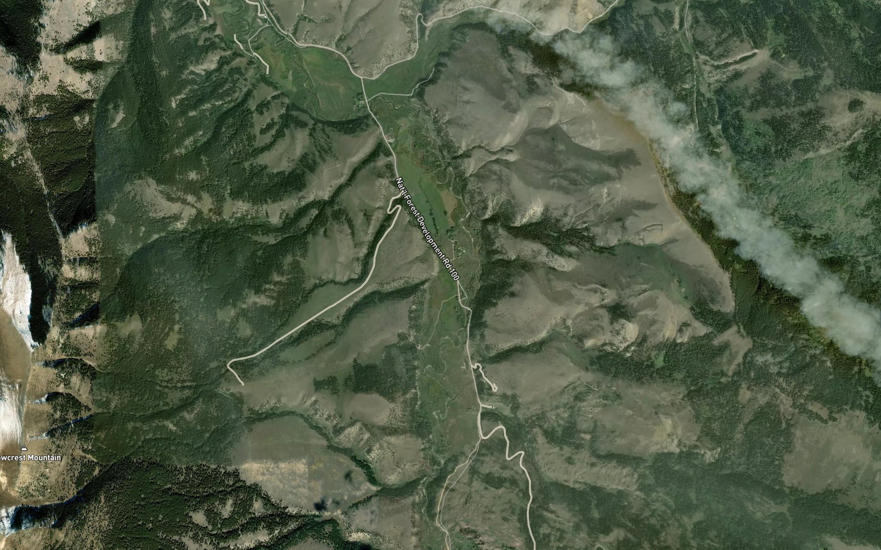 Satellite map of the Badger Creek