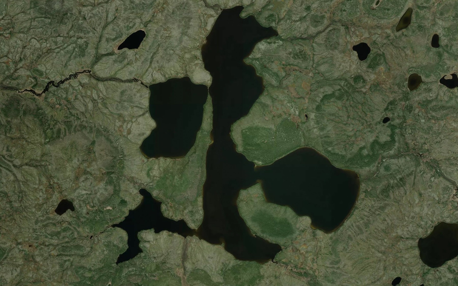 Satellite map of the Albert Murray Lake