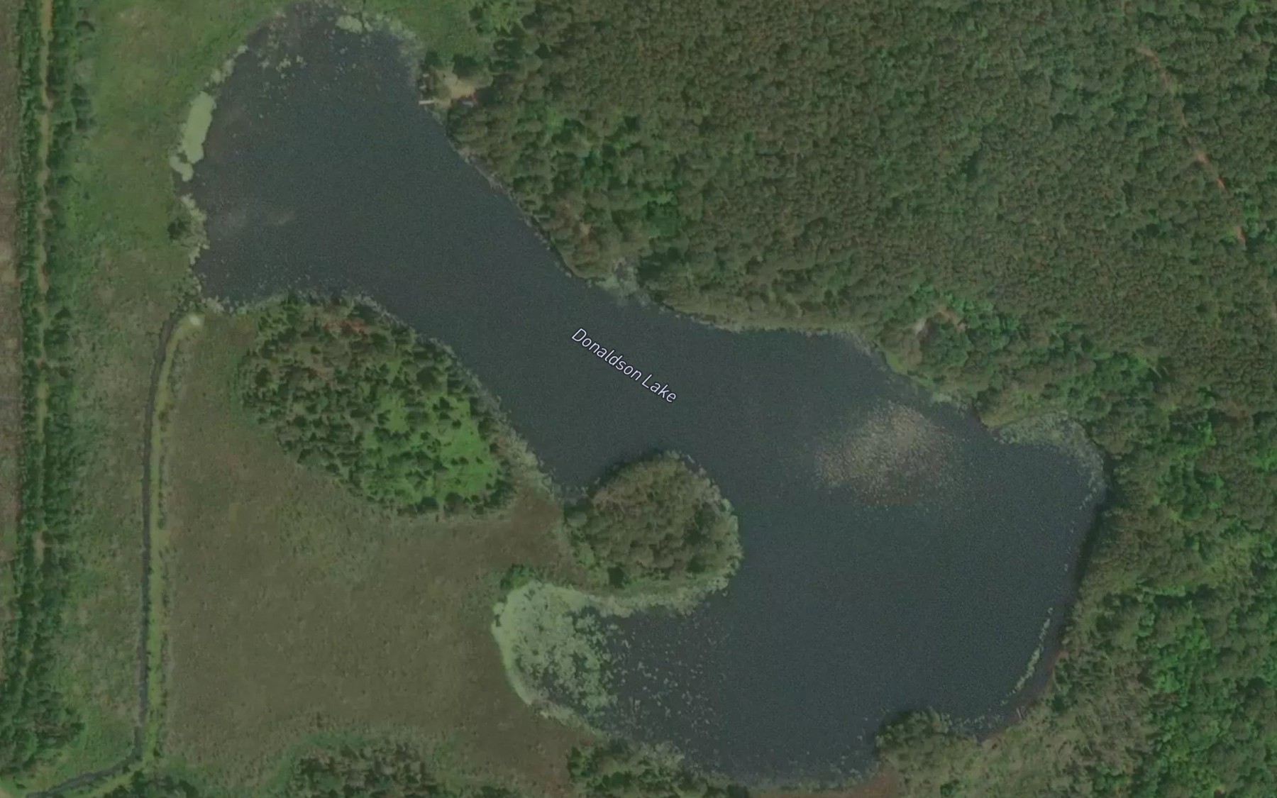 Satellite map of the Donaldson Lake