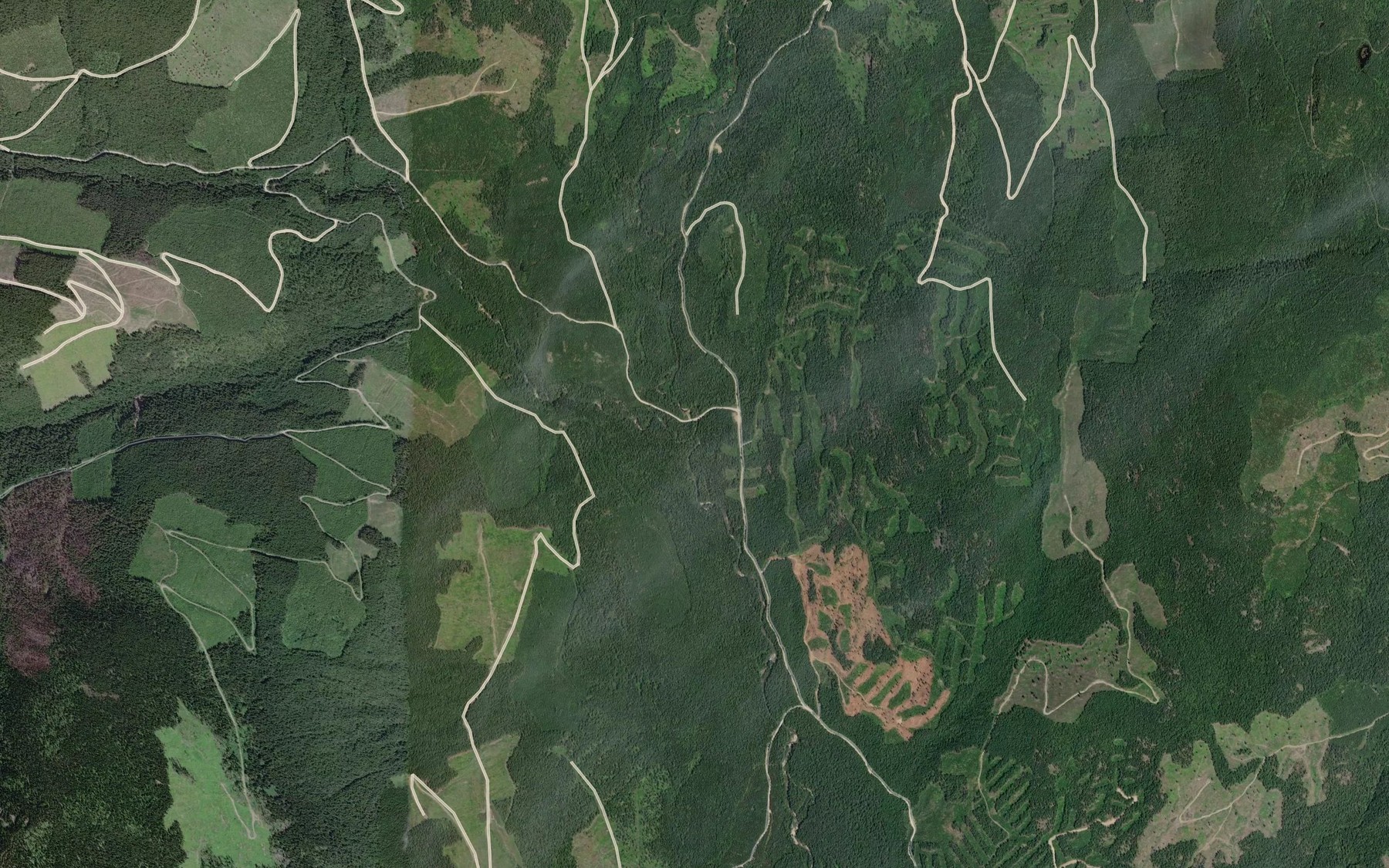 Satellite map of the Cariboo Creek