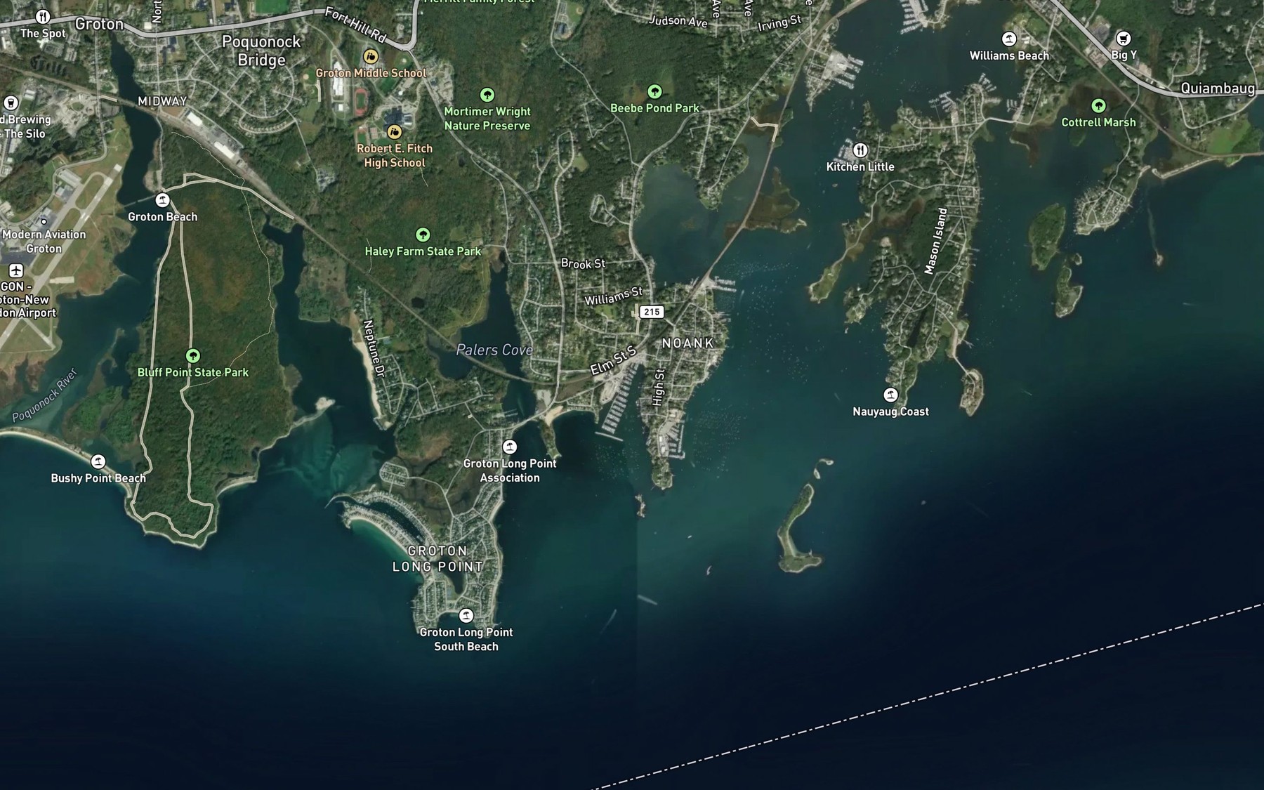 Satellite map of the West Cove