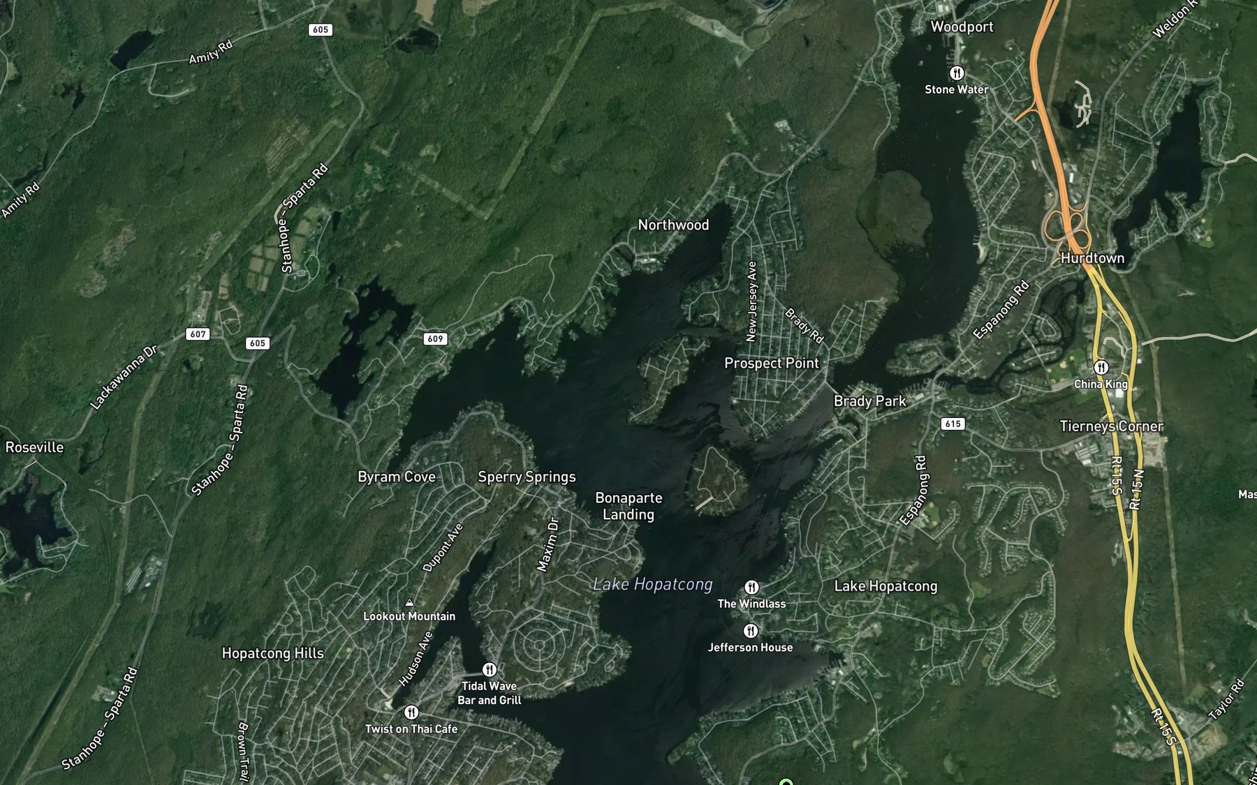 Satellite map of the Indian Harbor