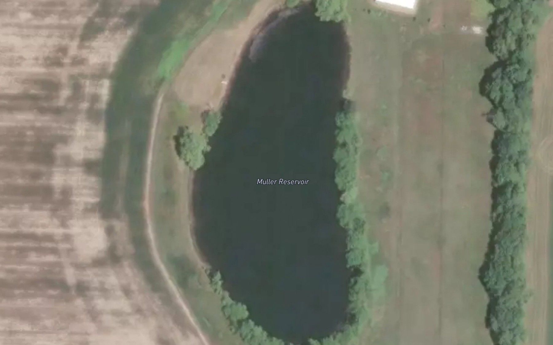 Satellite map of the Muller Reservoir