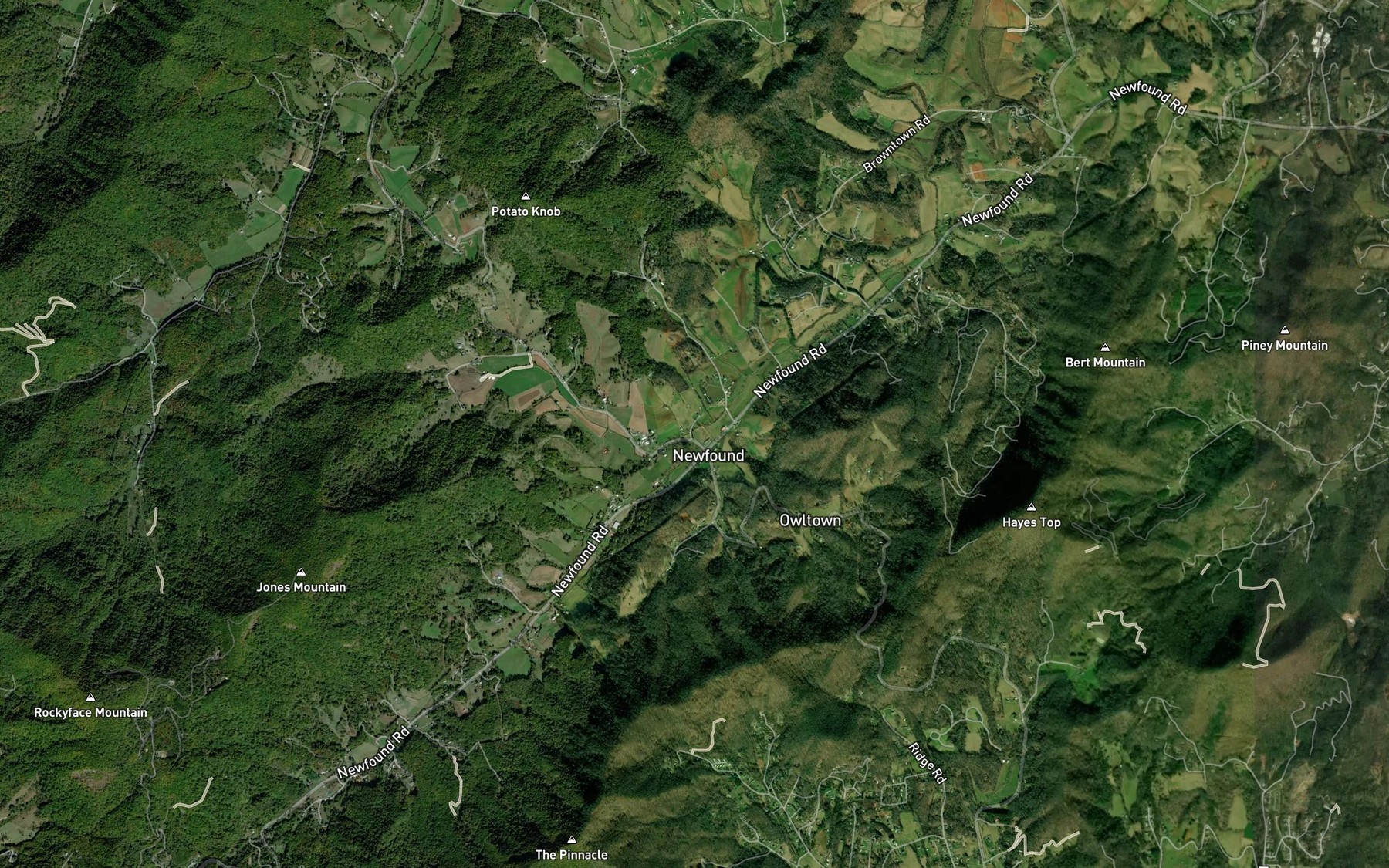 Satellite map of the Morgan Branch