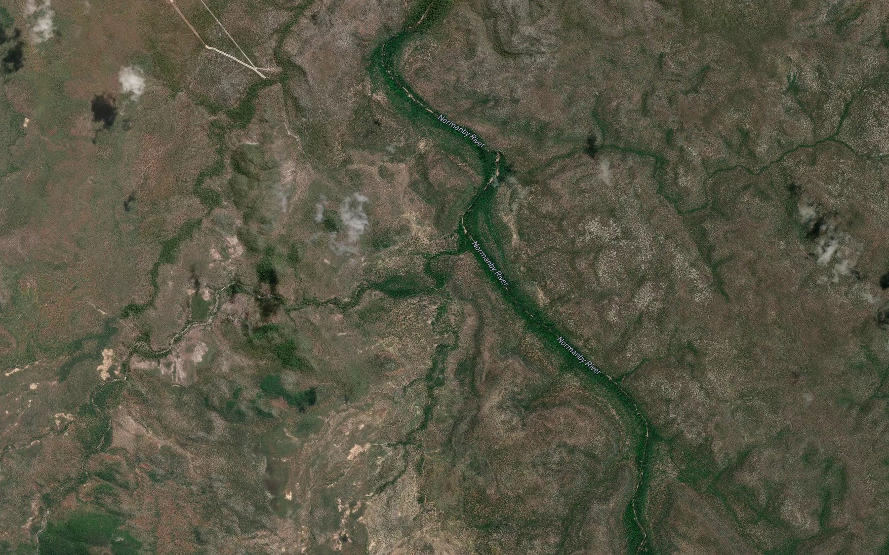 Satellite map of the Puckley Creek