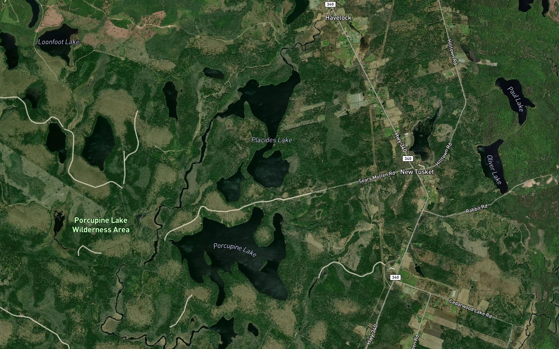 Satellite map of the Sears Bay