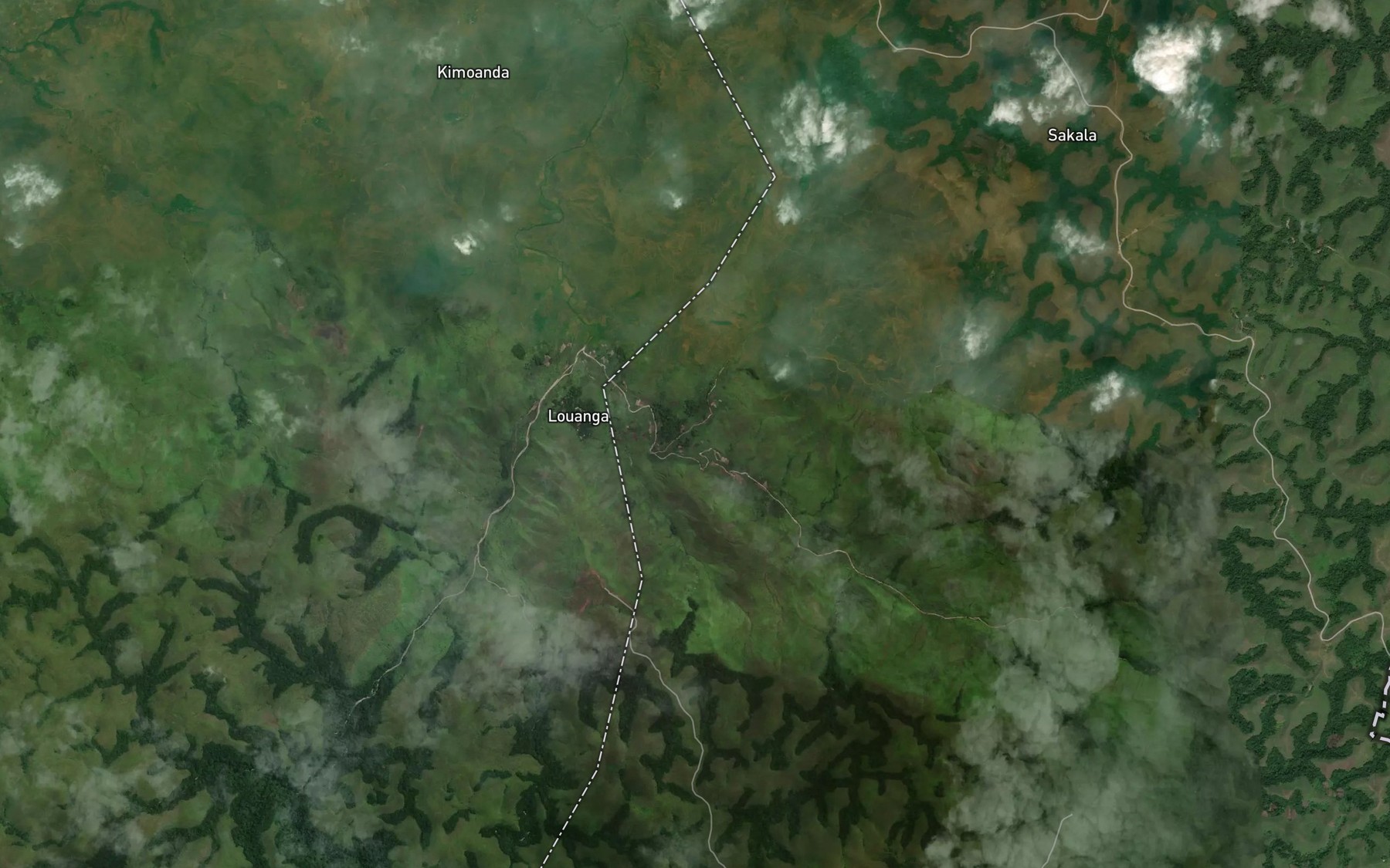 Satellite map of the Louila