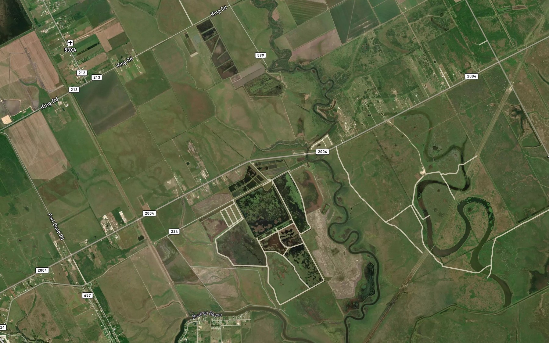 Satellite map of the McCormack Reservoir Number 1