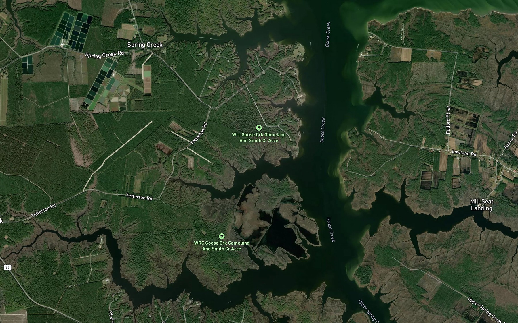 Satellite map of the Schoolhouse Gut