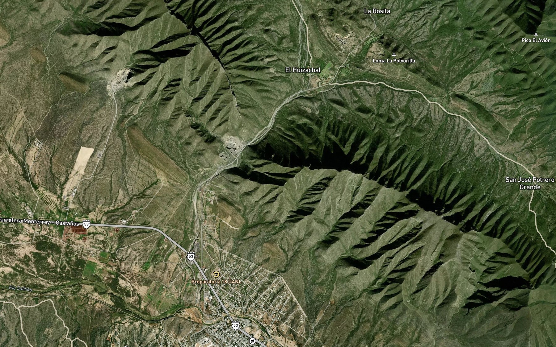 Satellite map of the Canada La Marrana