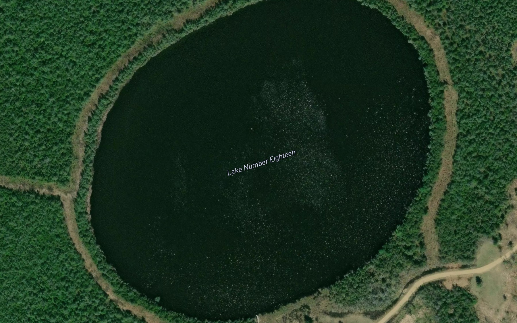 Satellite map of the Lake Number Eighteen