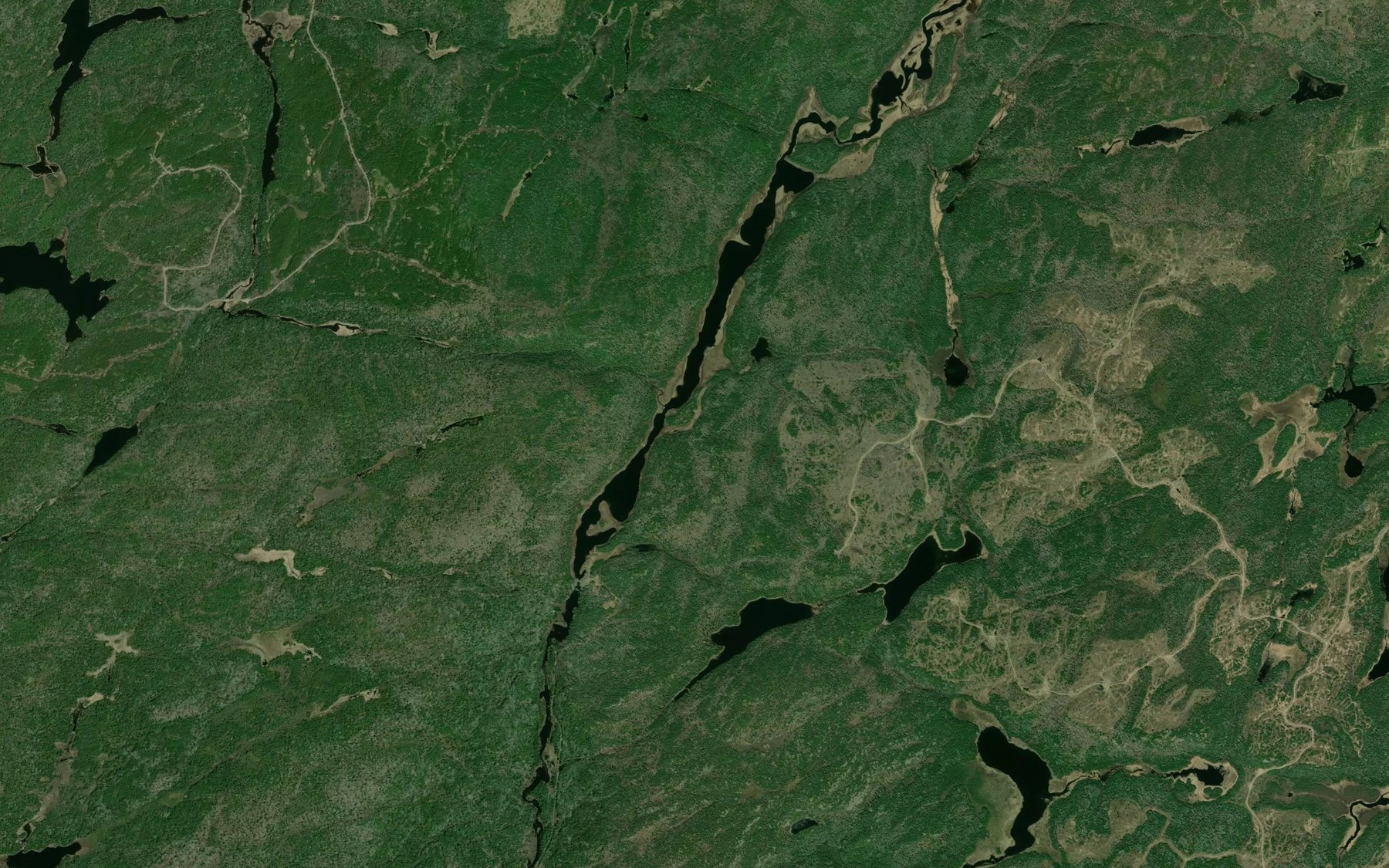 Satellite map of the Barnum Creek