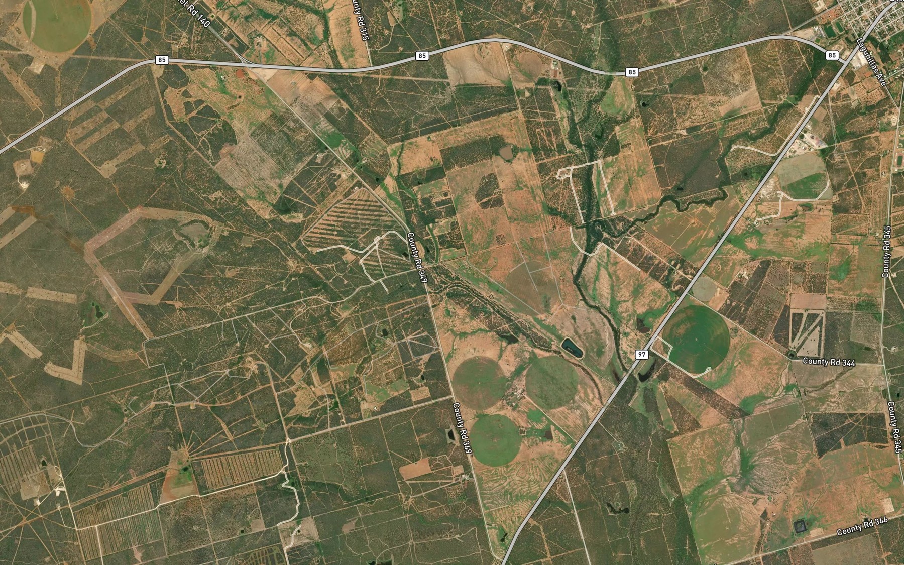 Satellite map of the West Clear Creek