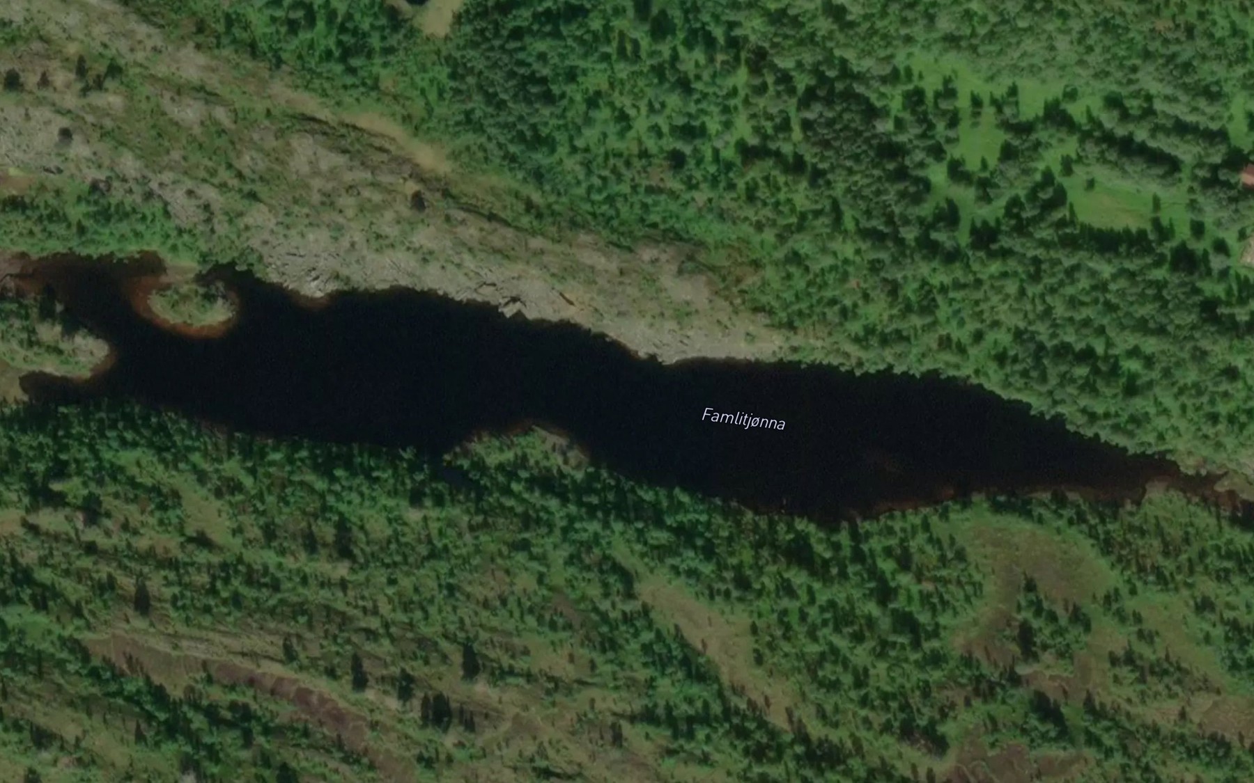 Satellite map of the Famlitjonna