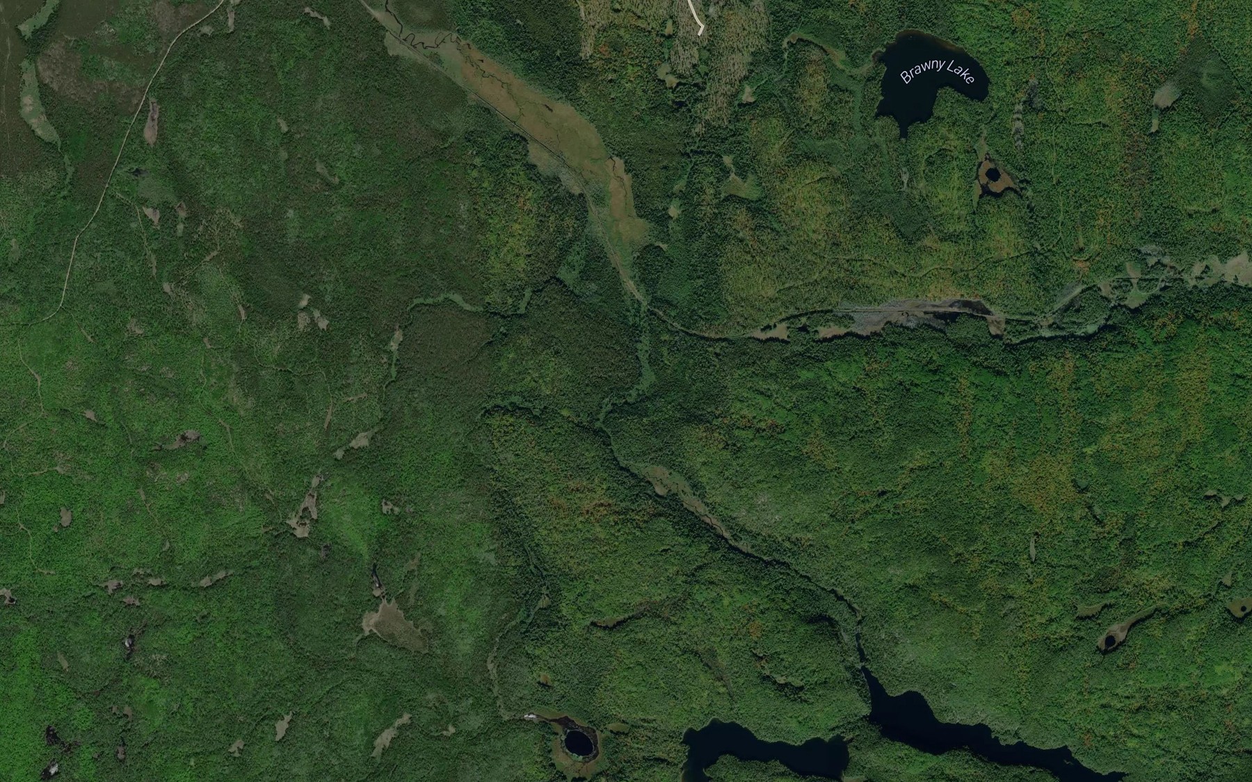 Satellite map of the Greenleaf Creek