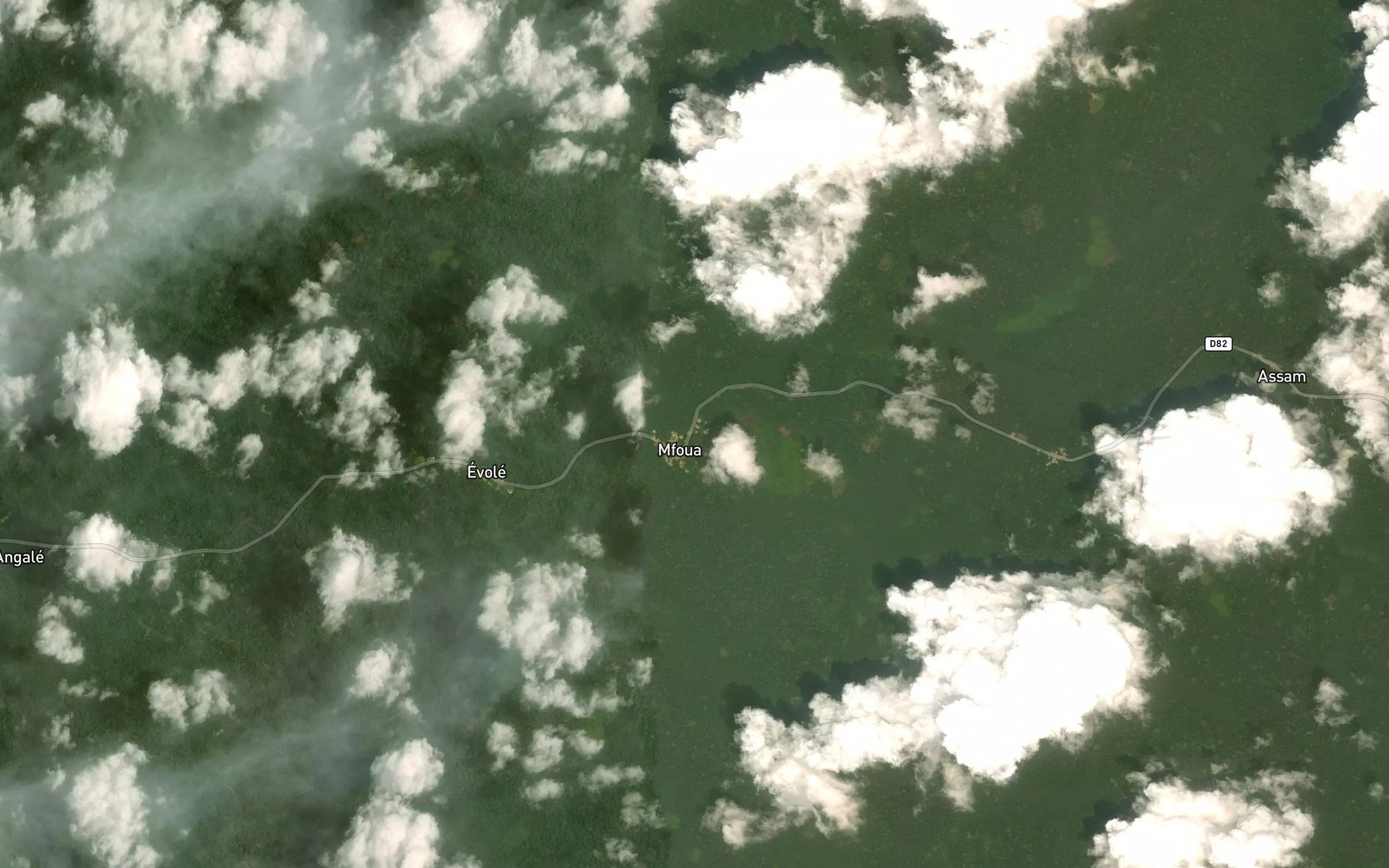 Satellite map of the Ndoumou
