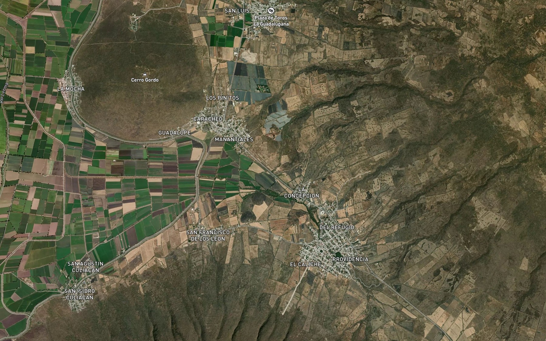 Satellite map of the Montero