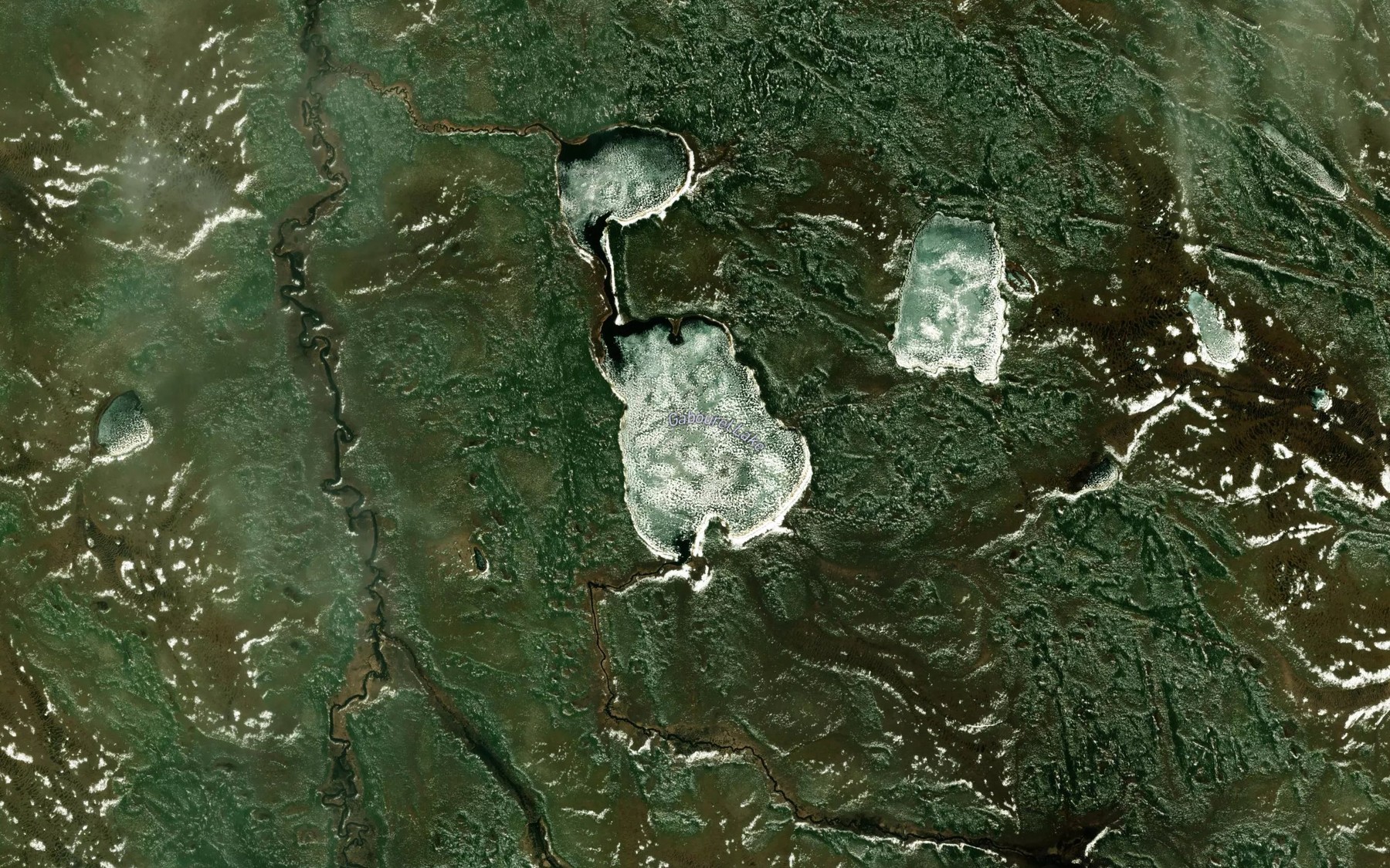 Satellite map of the Gabourel Lake