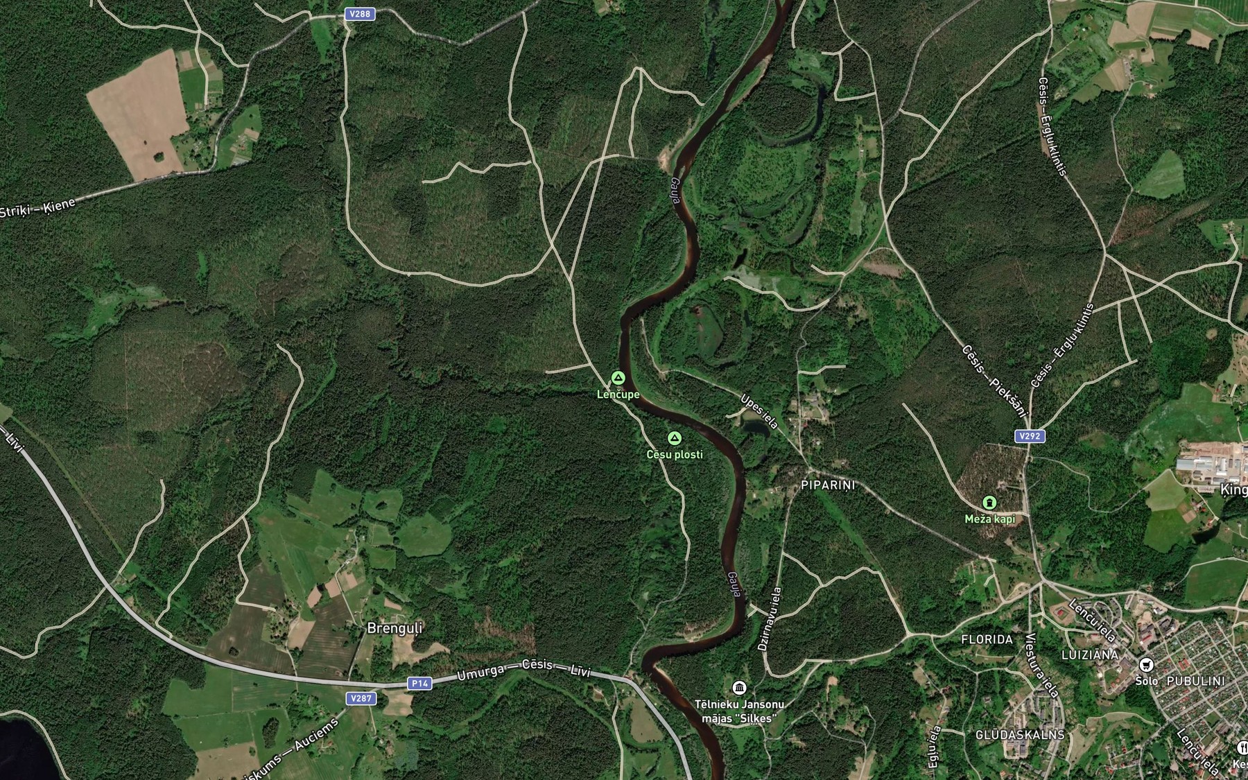 Satellite map of the Lencupe