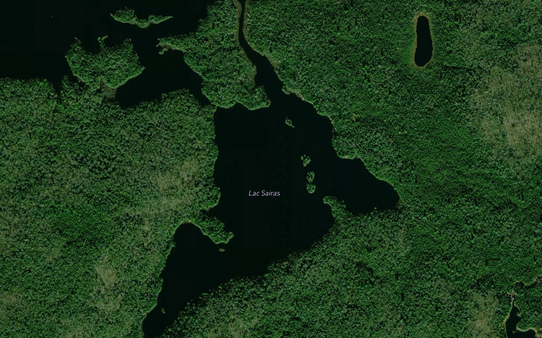 Satellite map of the Lac Sairas