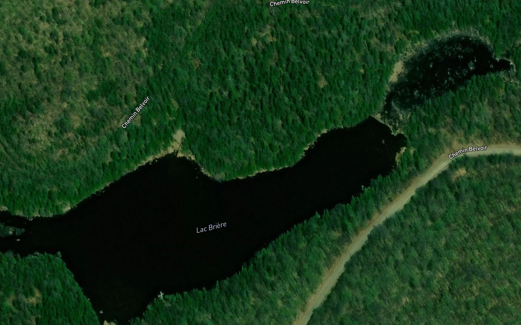 Satellite map of the Lac Briere