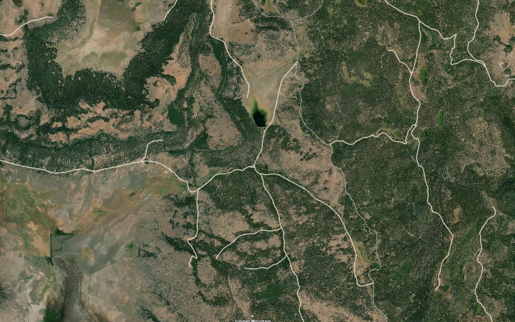 Satellite map of the Wilson Creek