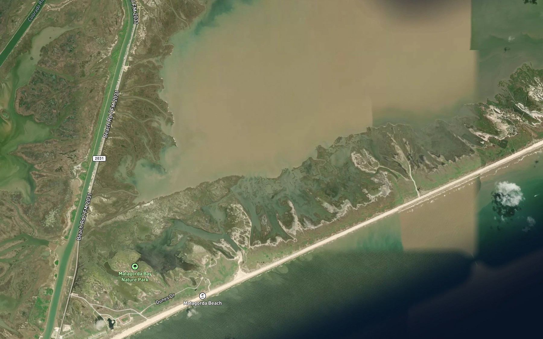 Satellite map of the Spring Bayou Cove