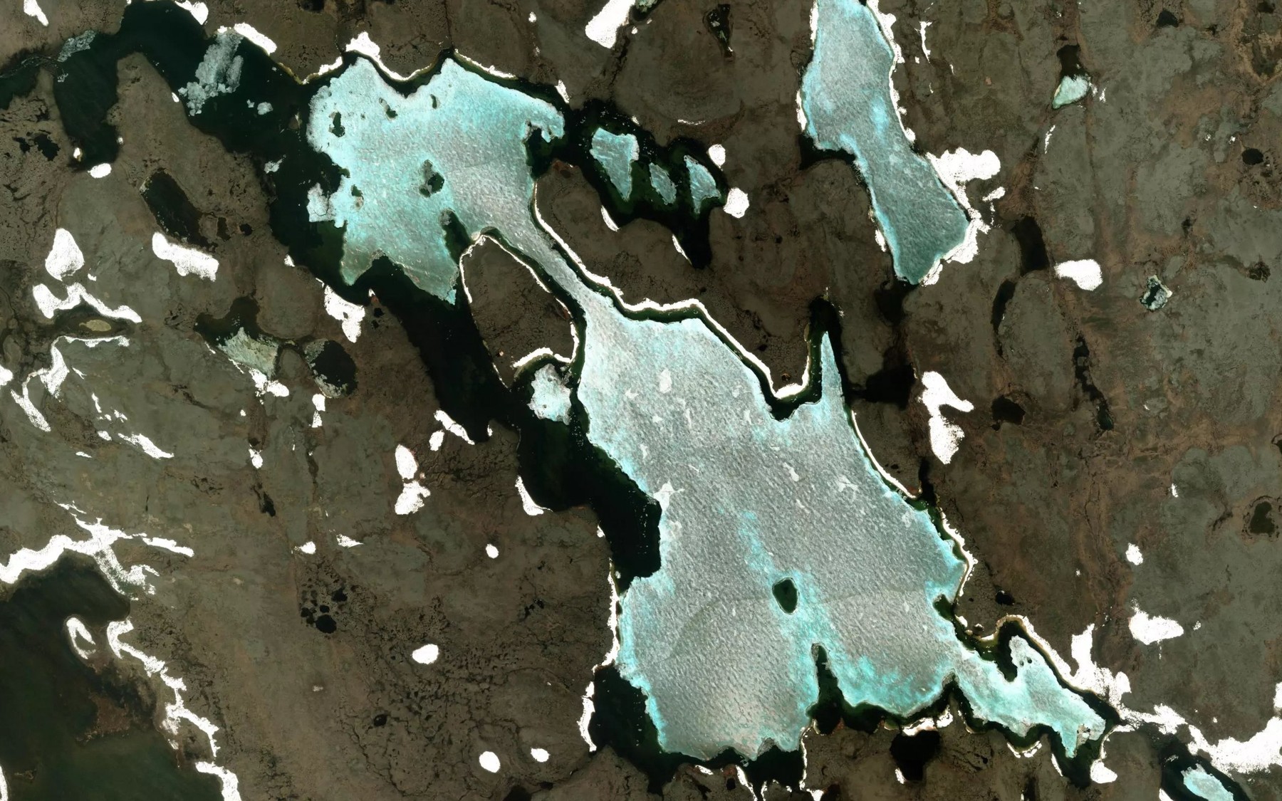Satellite map of the Schwartz Lake