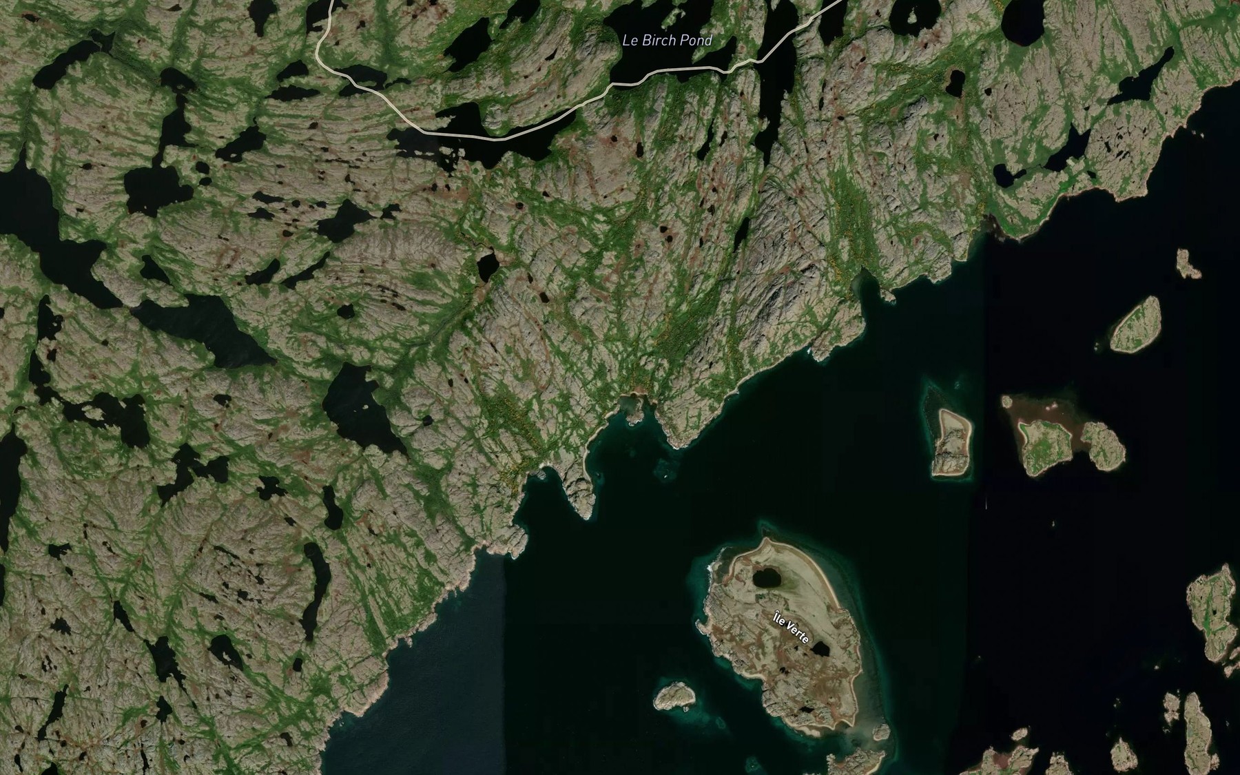 Satellite map of the Anse Hebert