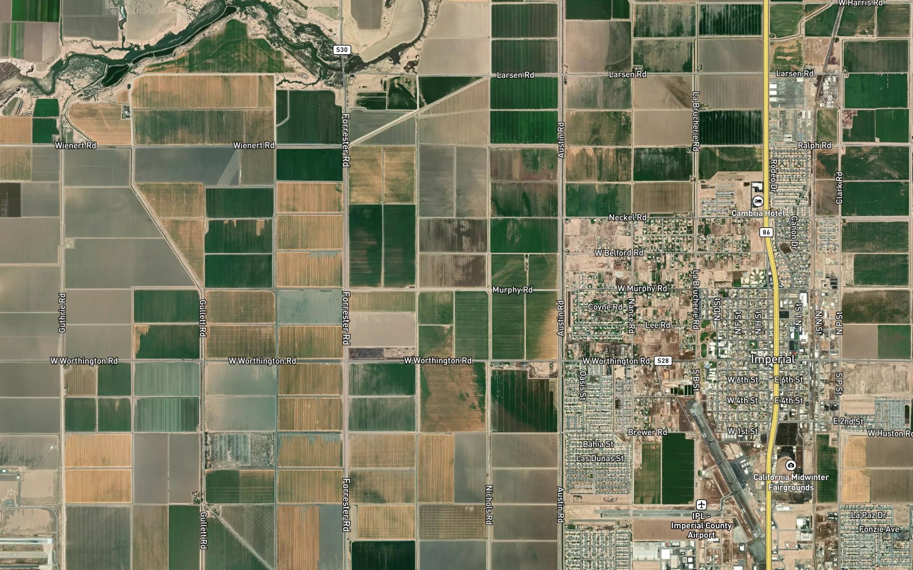 Satellite map of the Eucalyptus Lateral Seventeen