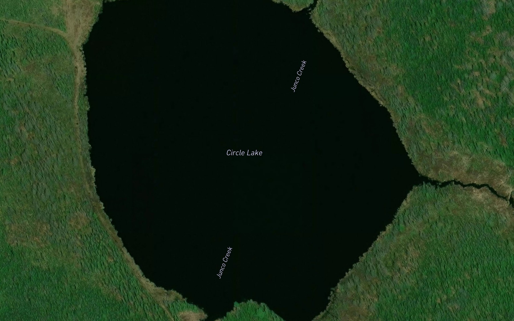 Satellite map of the Circle Lake