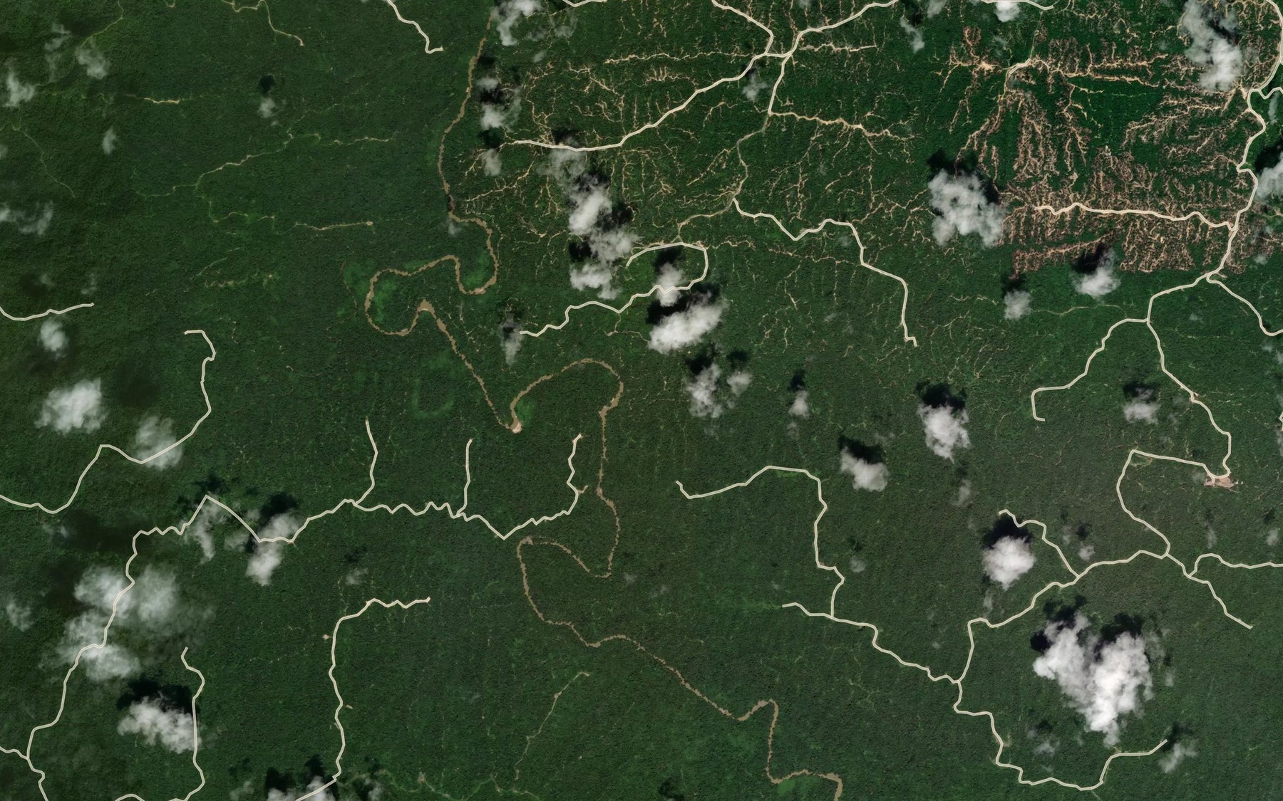 Satellite map of the Sungai Engkayau