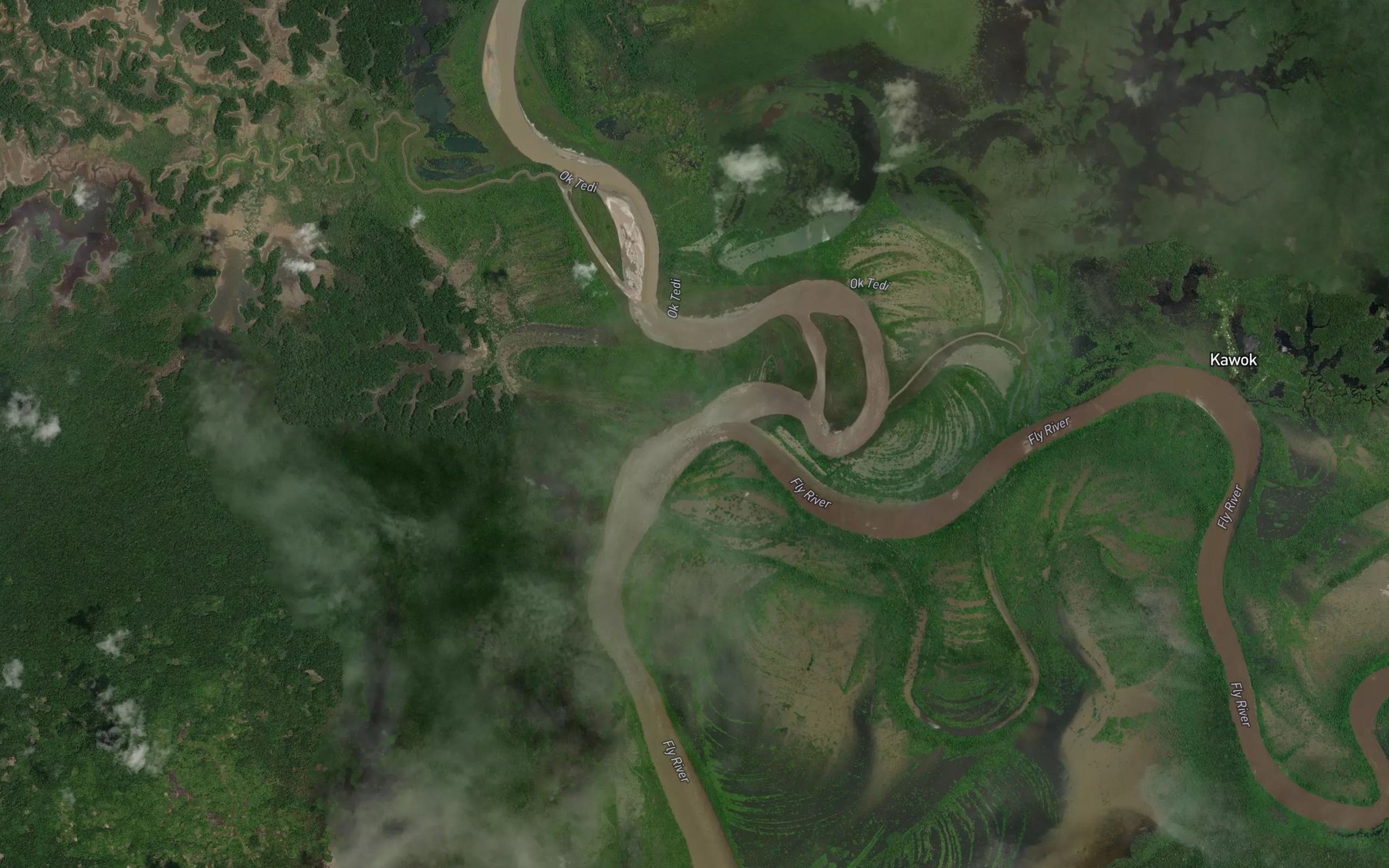 Satellite map of the D'Albertis Junction