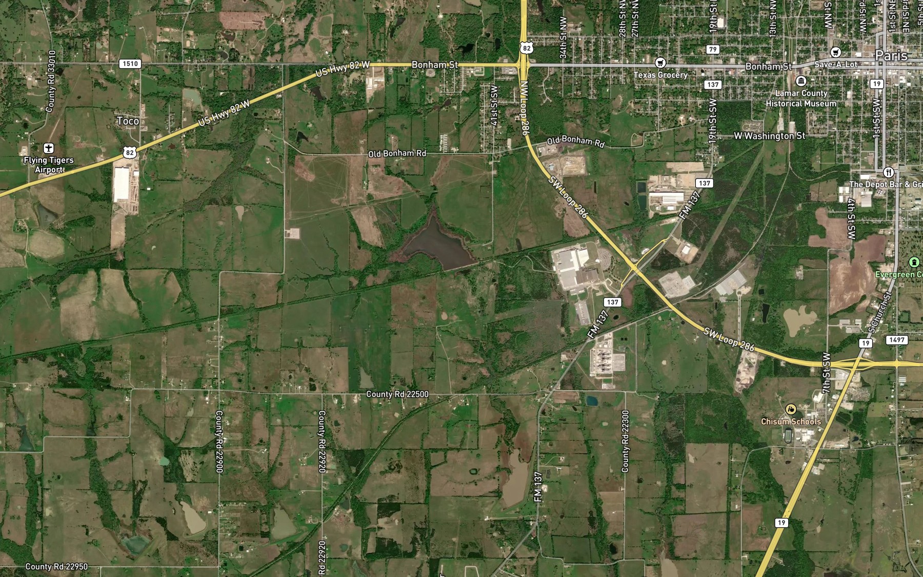 Satellite map of the Gordon Lake