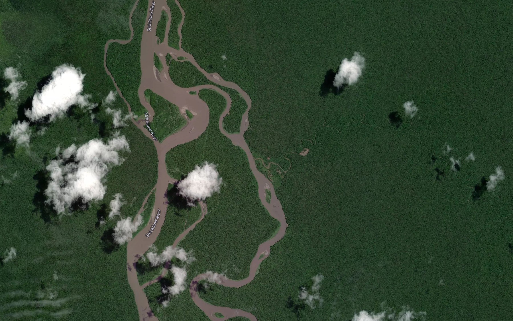 Satellite map of the Ishom River