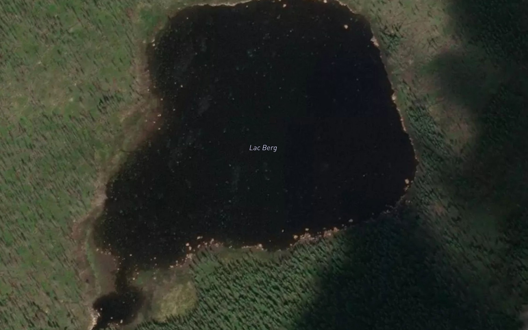 Satellite map of the Lac Berg