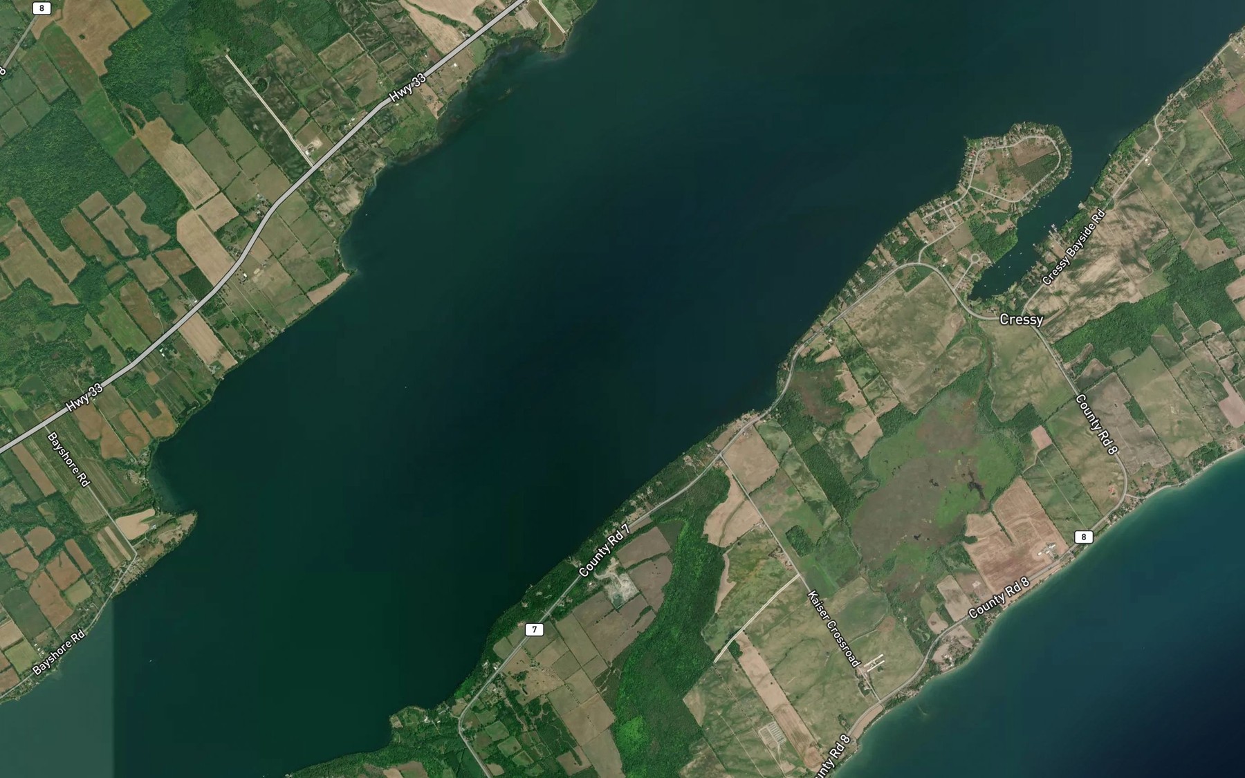 Satellite map of the Adolphus Reach