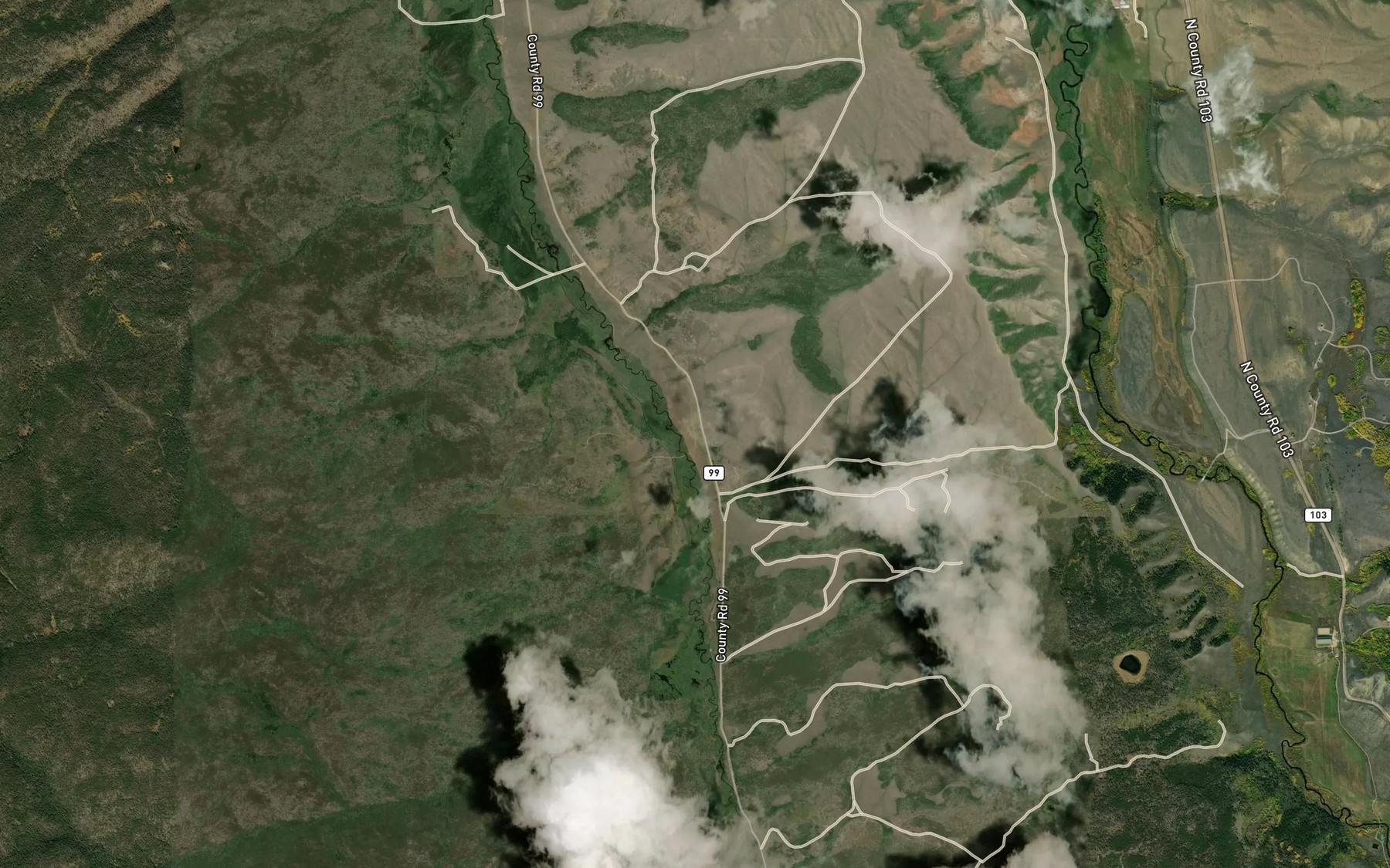 Satellite map of the McIntyre Ditch
