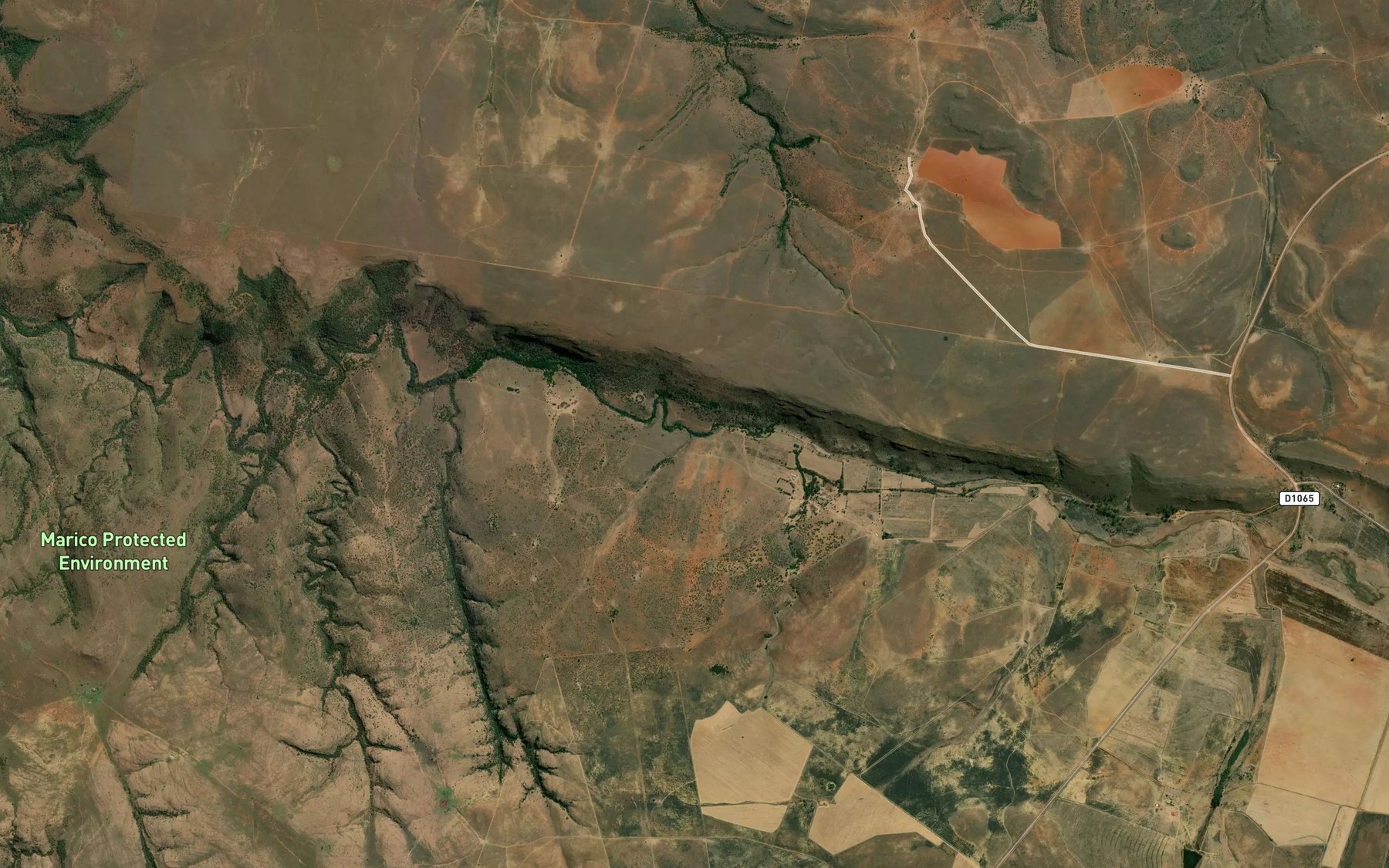 Satellite map of the Maricarivier