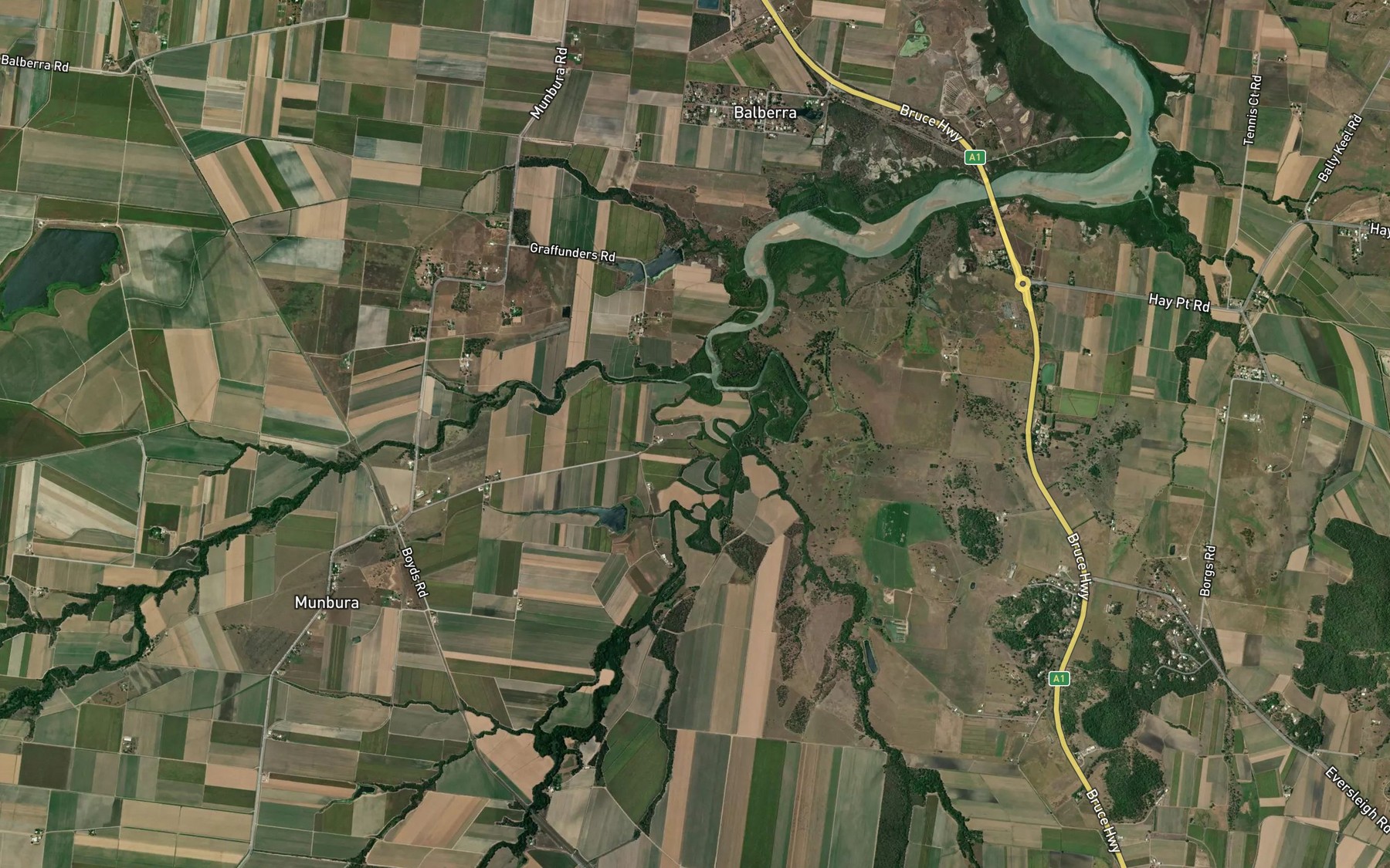 Satellite map of the Bell Creek